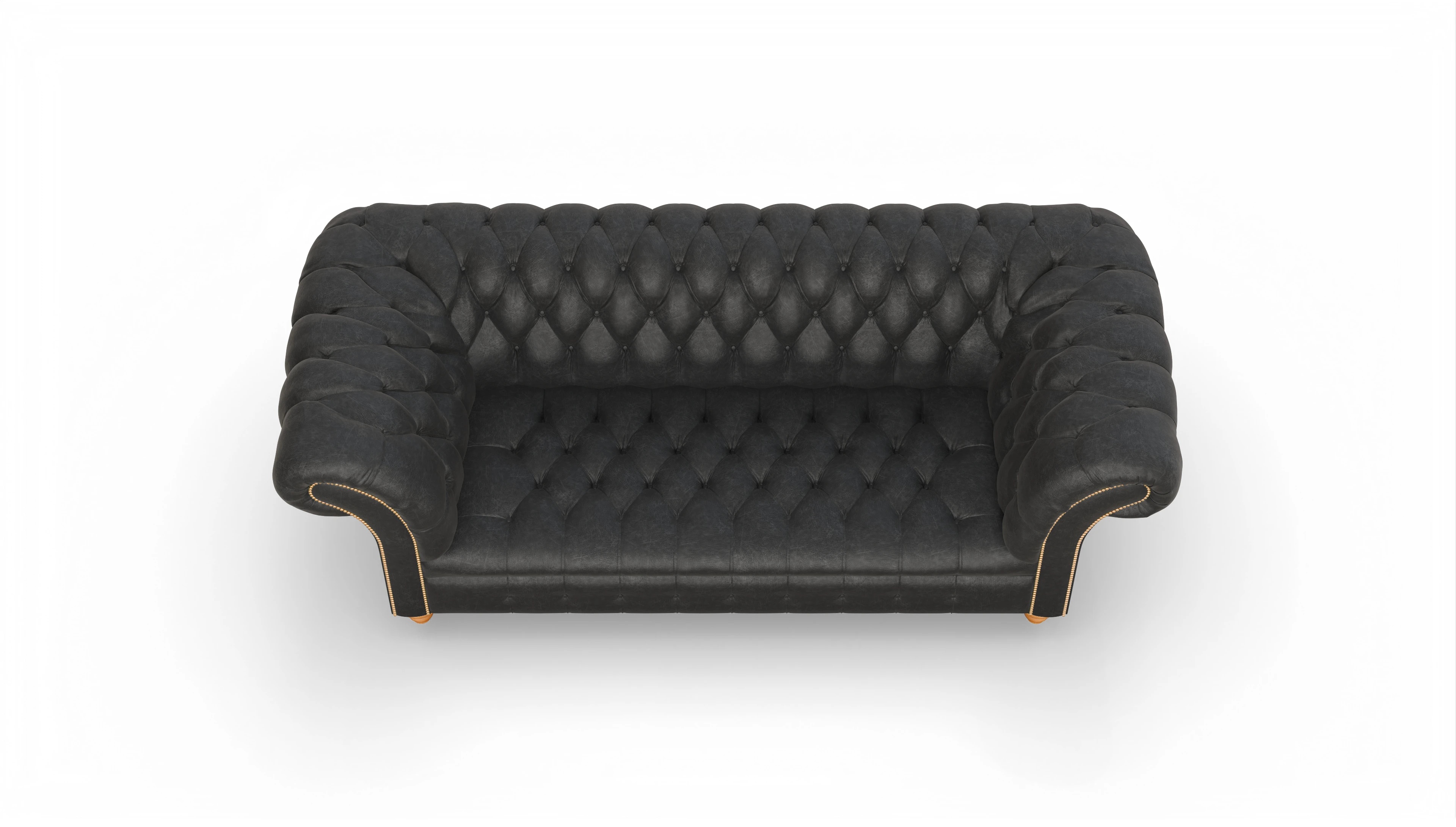 Ansicht des Produktes Mayfair 3-Sitzer in Leder schwarz