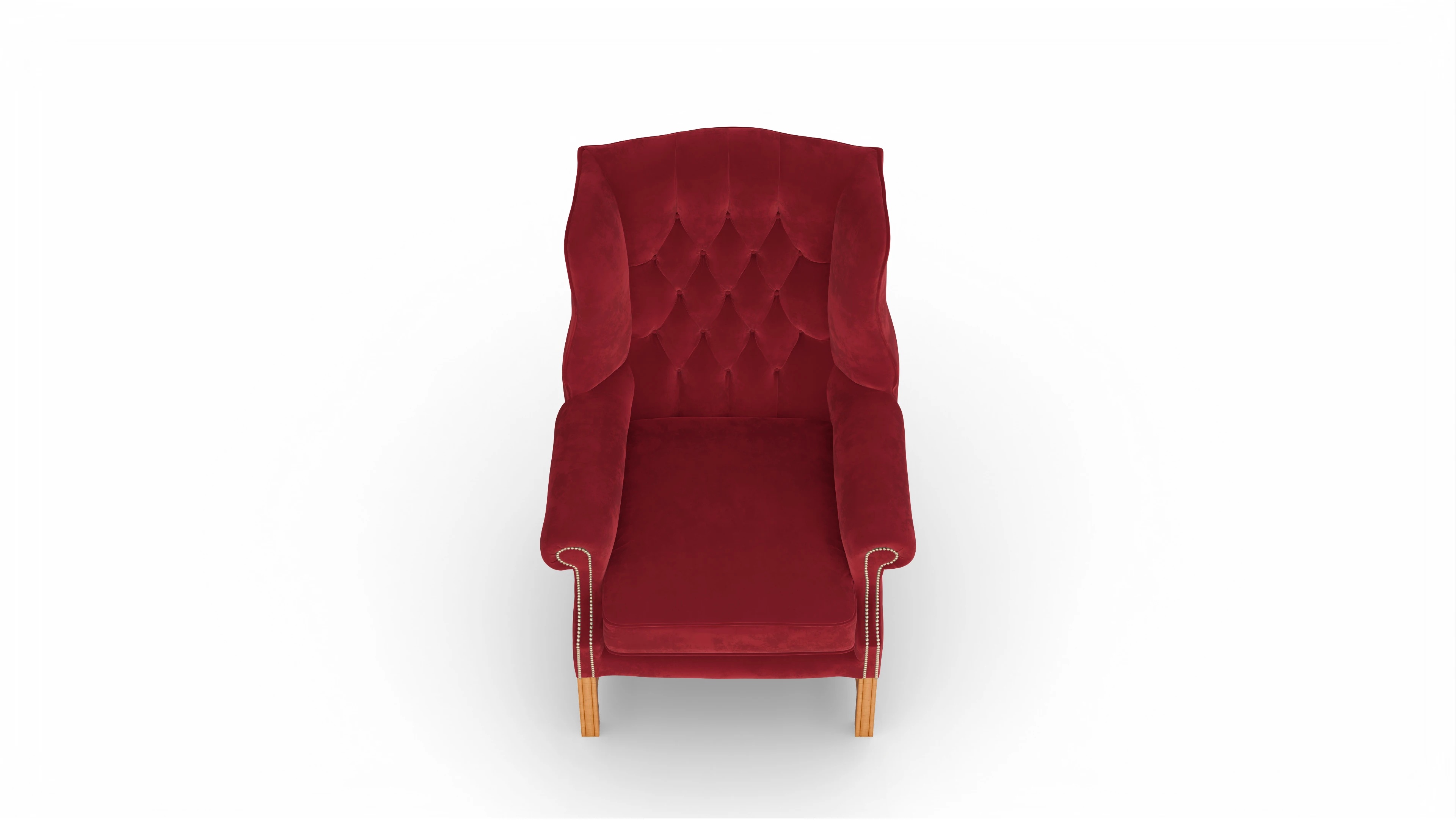 Ansicht des Produktes Sherlock Sessel in Samt rot