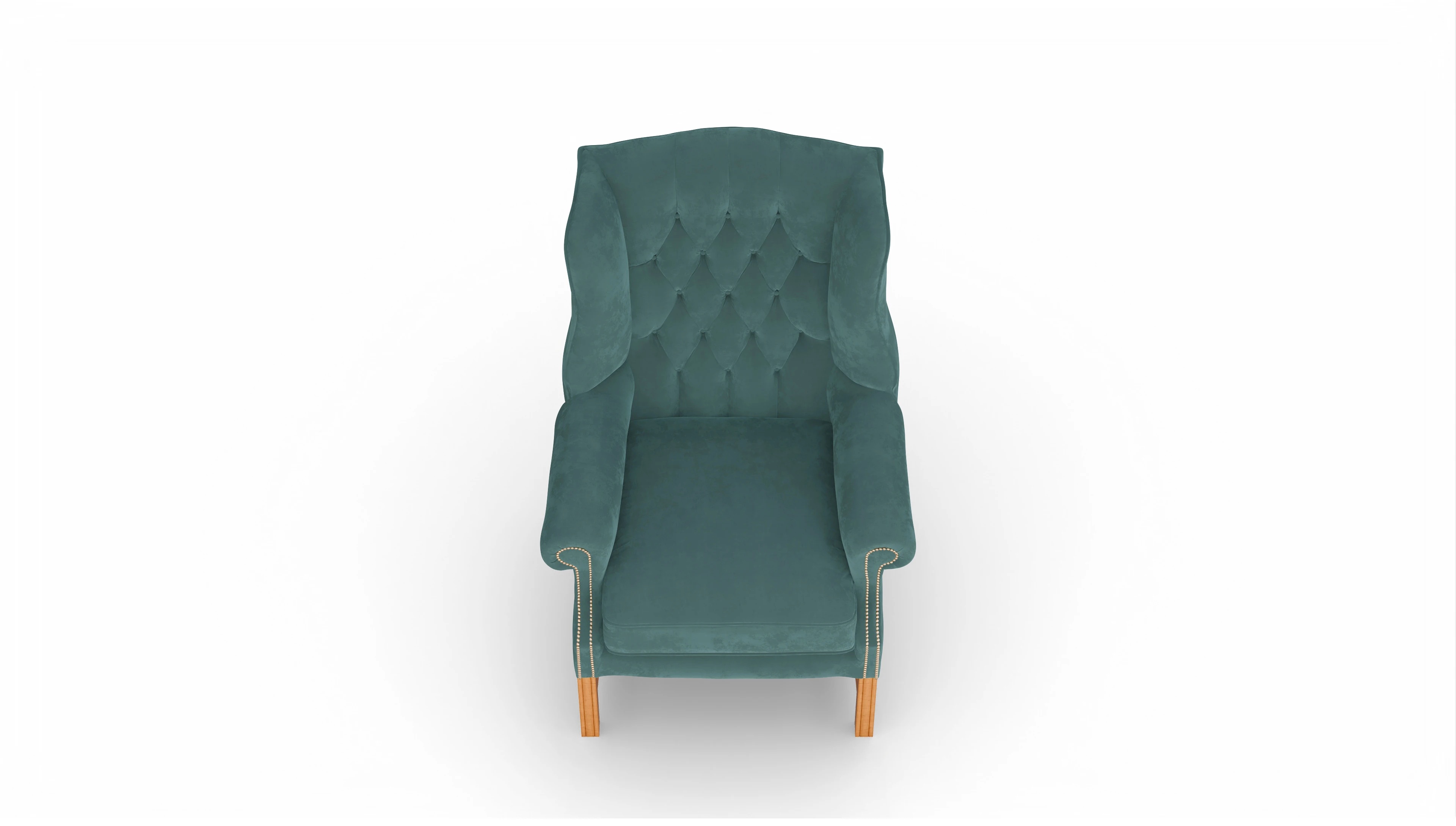 Sherlock Samt-Ohrensessel Ansicht des Produktes Sherlock Sessel in Samt blau