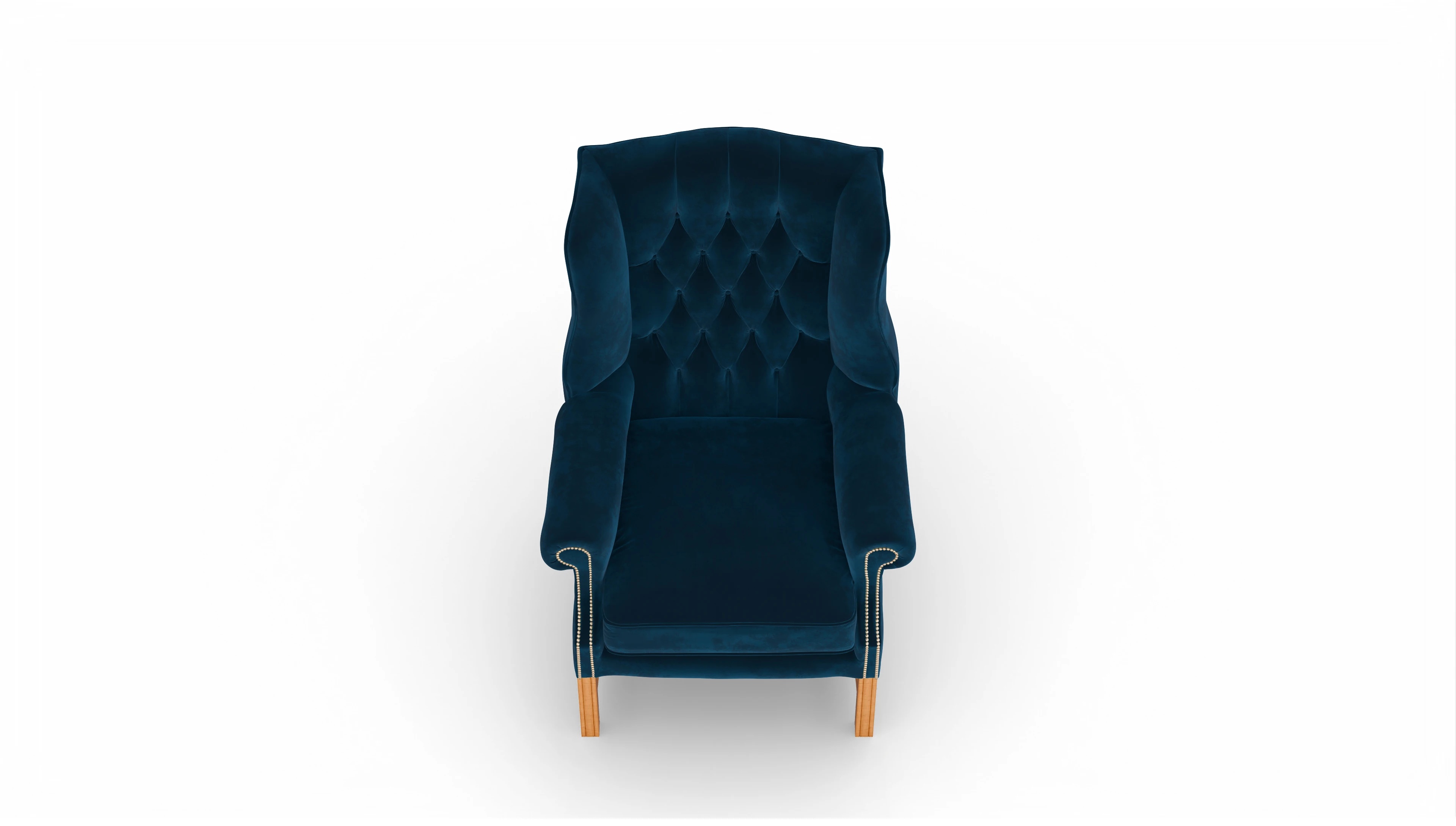 Ansicht des Produktes Sherlock Sessel in Samt blau