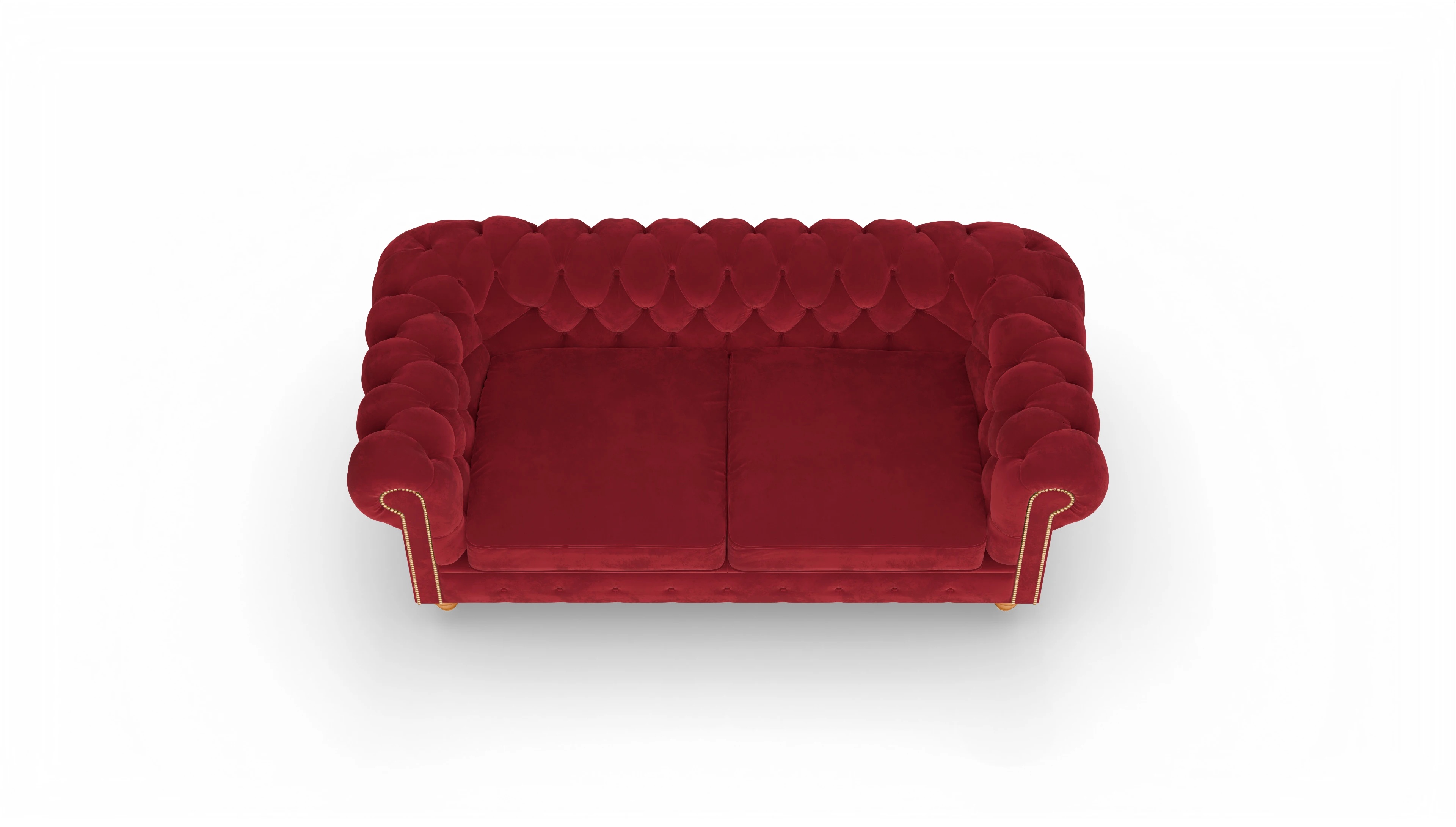 Ansicht des Produktes Trafalgar 3-Sitzer in Samt rot