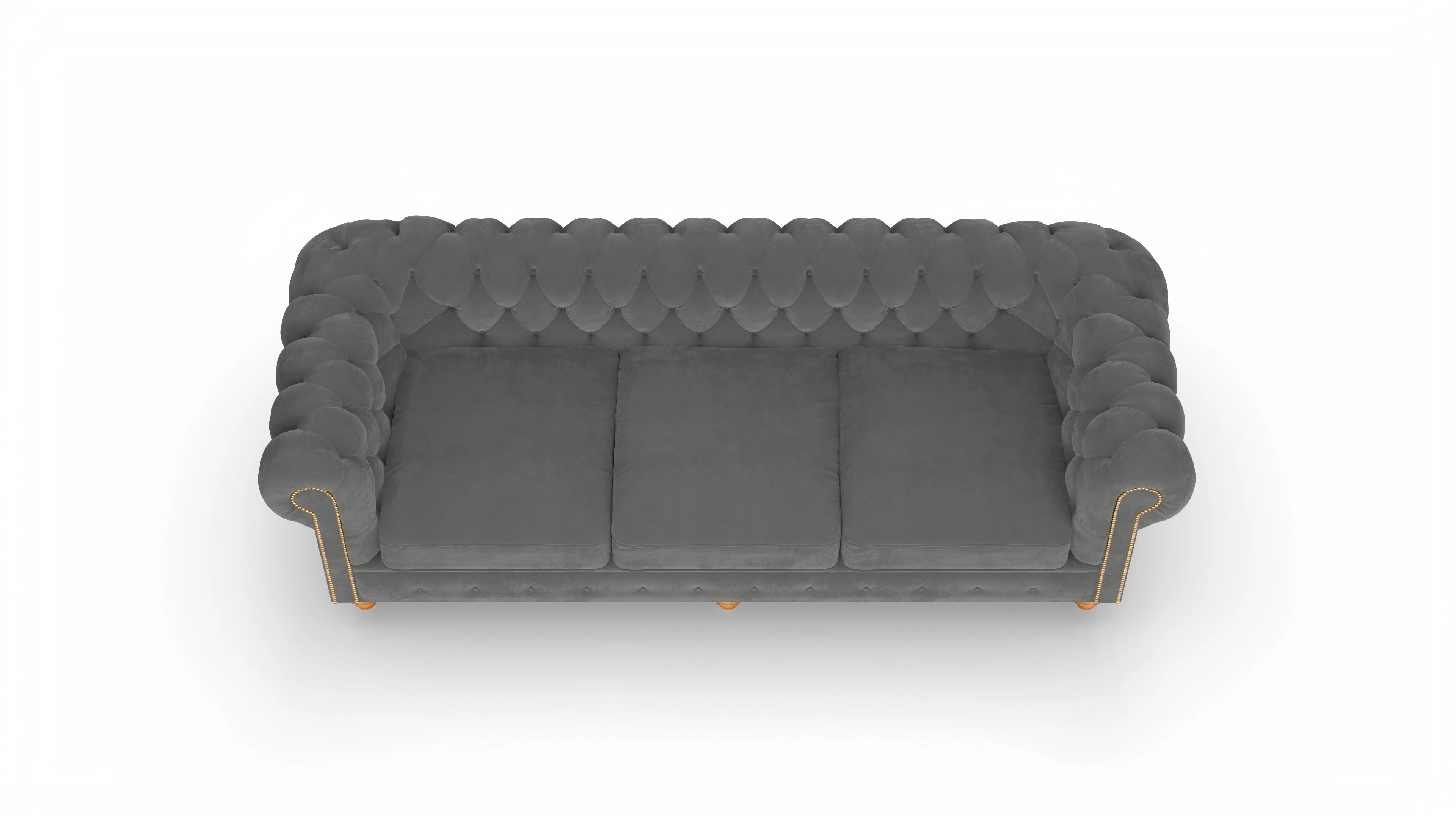 Ansicht des Produktes Trafalgar 4-Sitzer in Samt grau