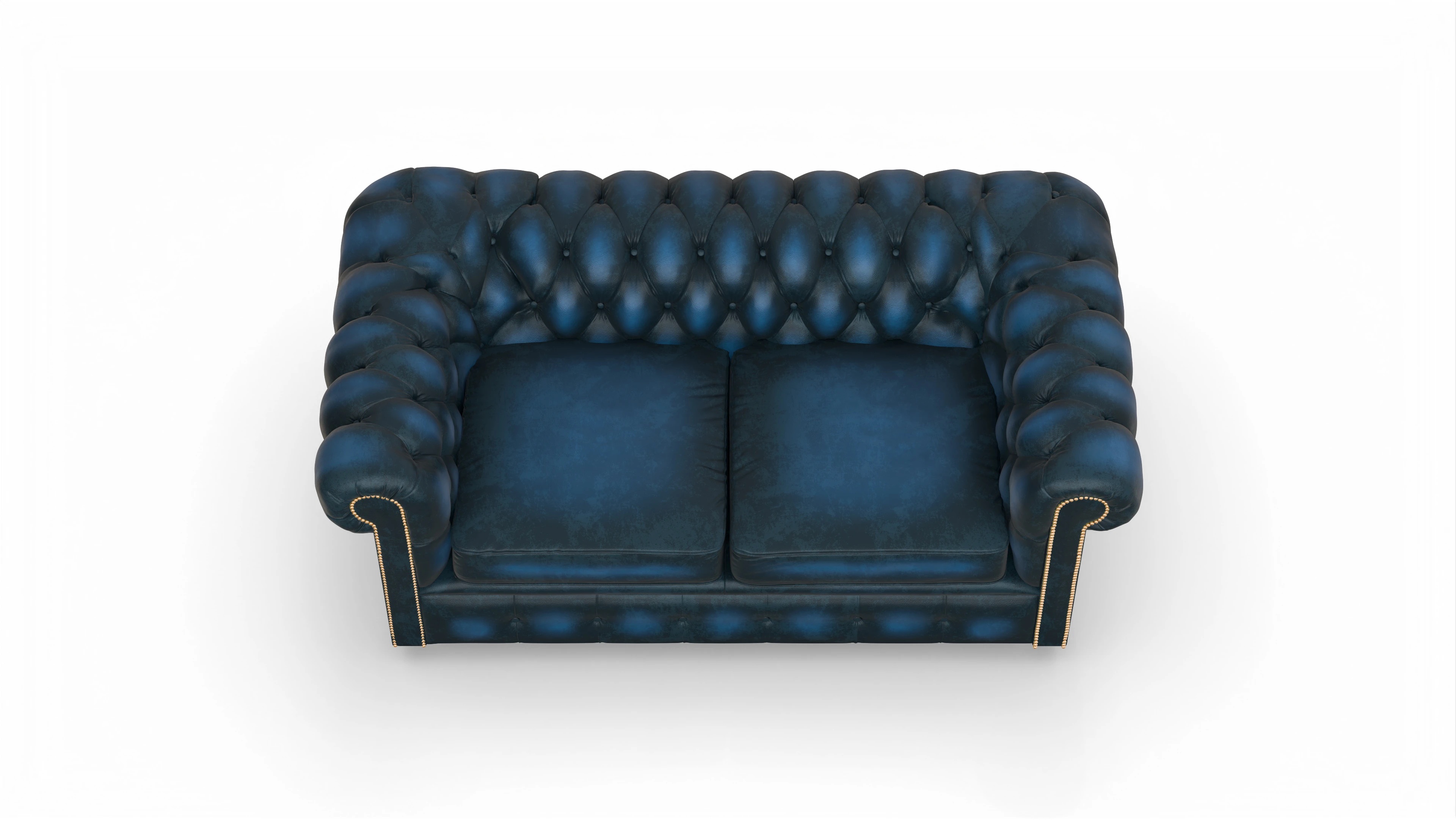Ansicht des Produktes Carnaby 2-Sitzer in Leder blau