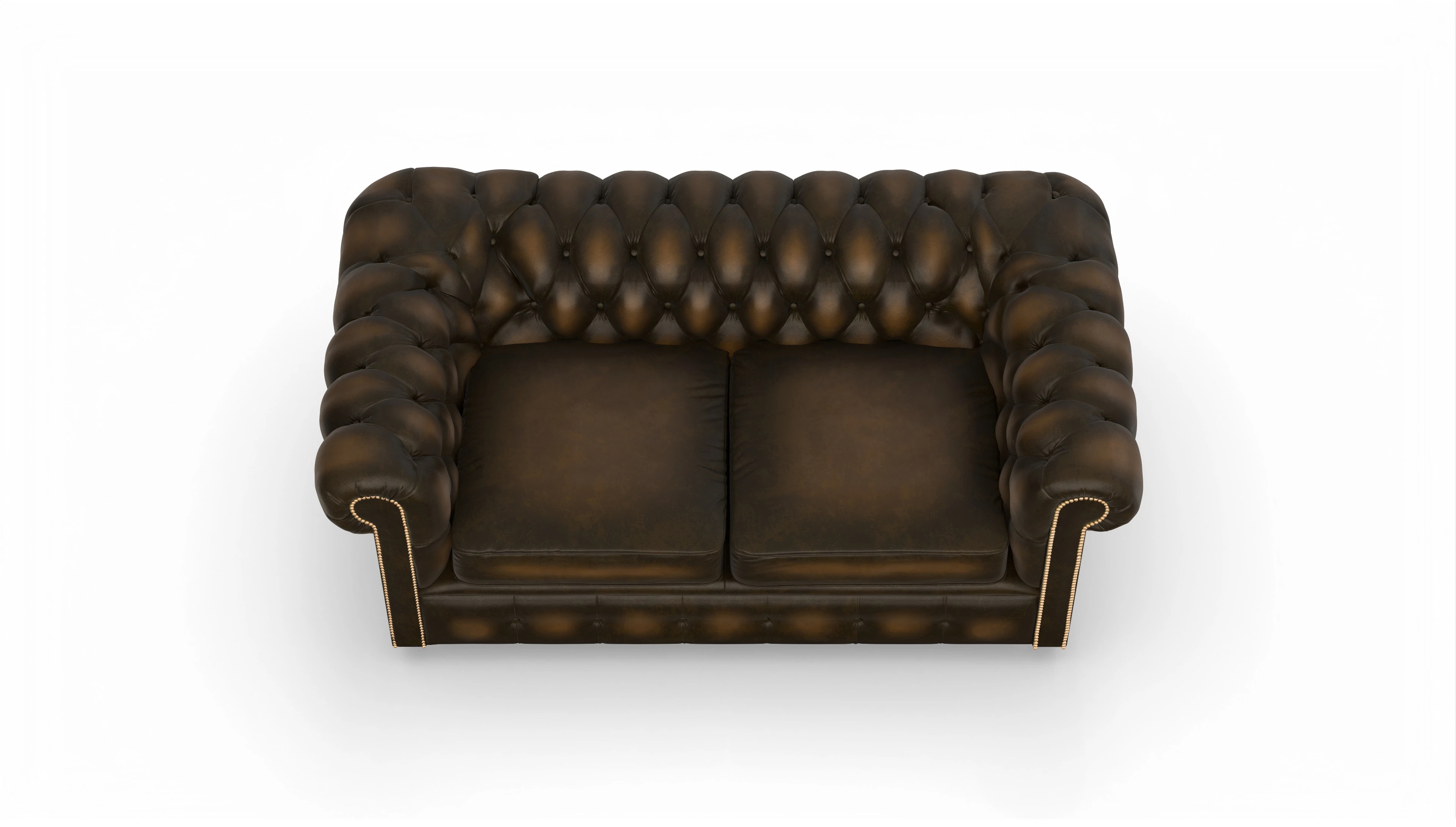 Chesterfield Sofa Carnaby Ansicht des Produktes Carnaby 2-Sitzer in Leder braun