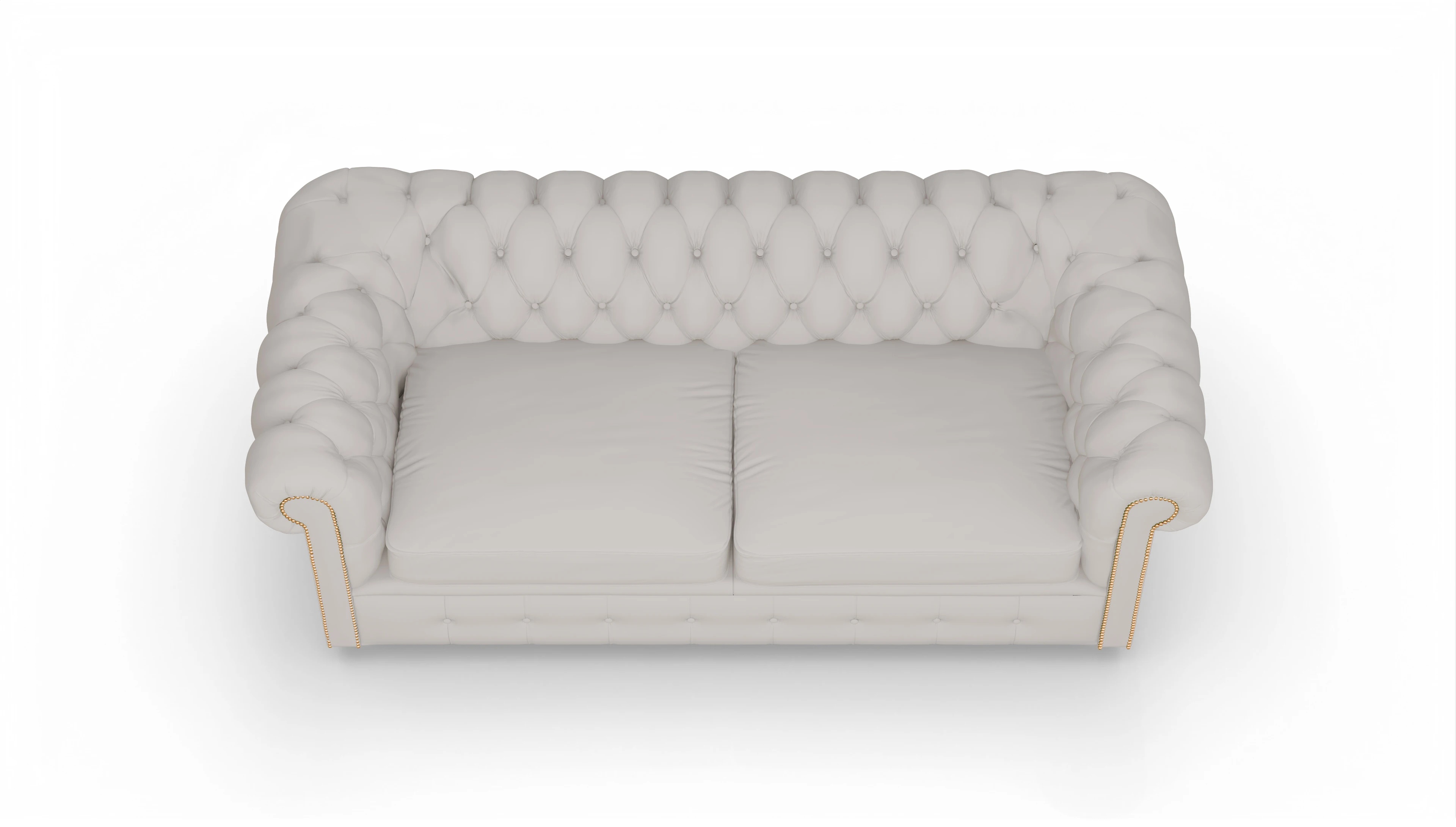 Chesterfield Sofa Carnaby Ansicht des Produktes Carnaby 3-Sitzer in Leder weiß