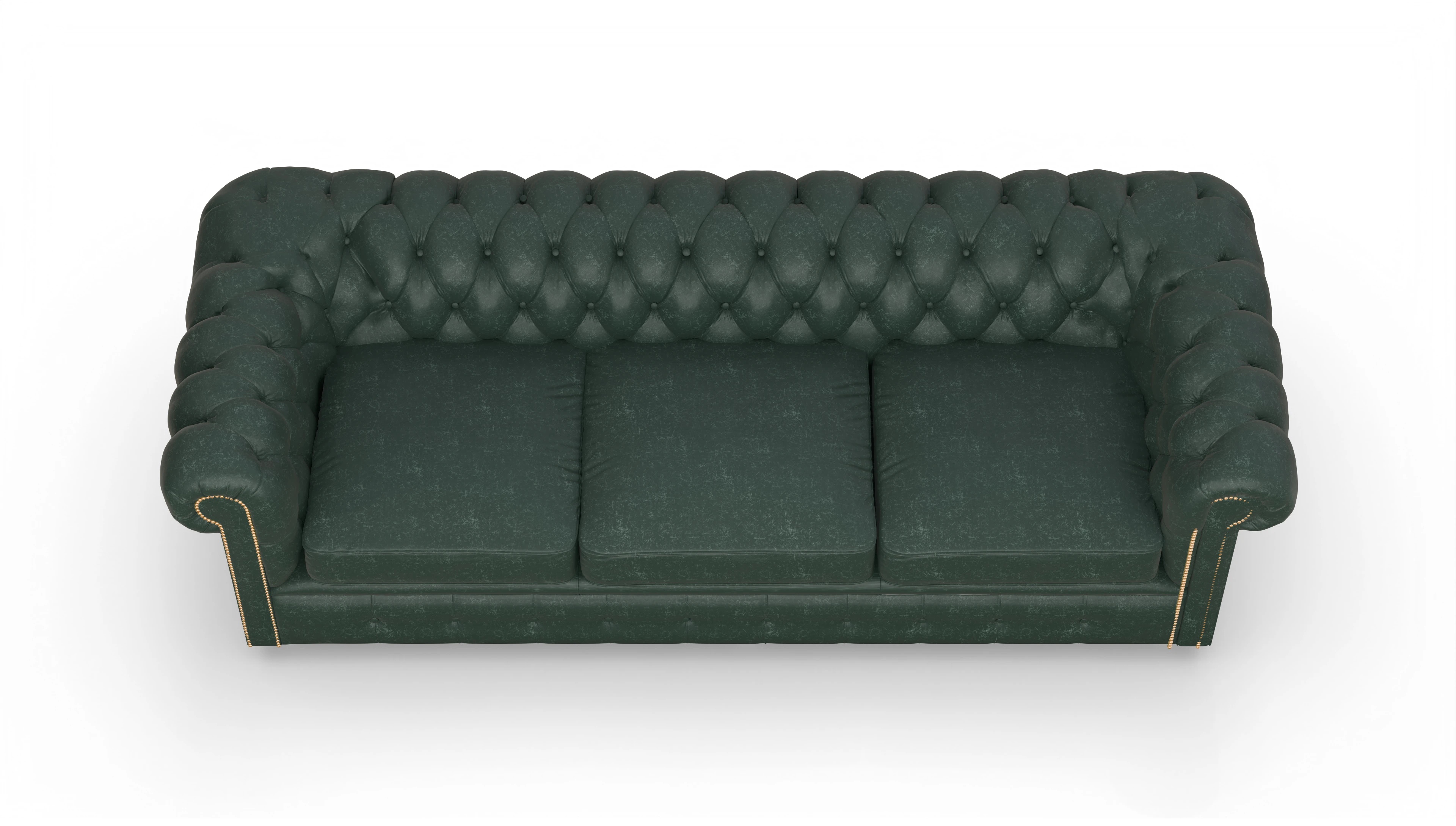 Chesterfield Sofa Carnaby Ansicht des Produktes Carnaby 4-Sitzer in Leder grün