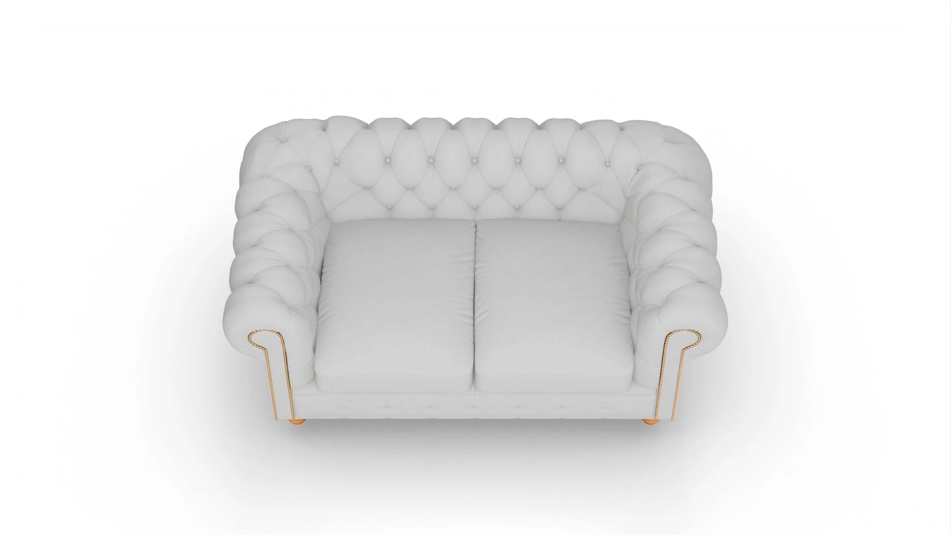Chesterfield Sofa Trafalgar Ansicht des Produktes Trafalgar 2-Sitzer in Leder weiß