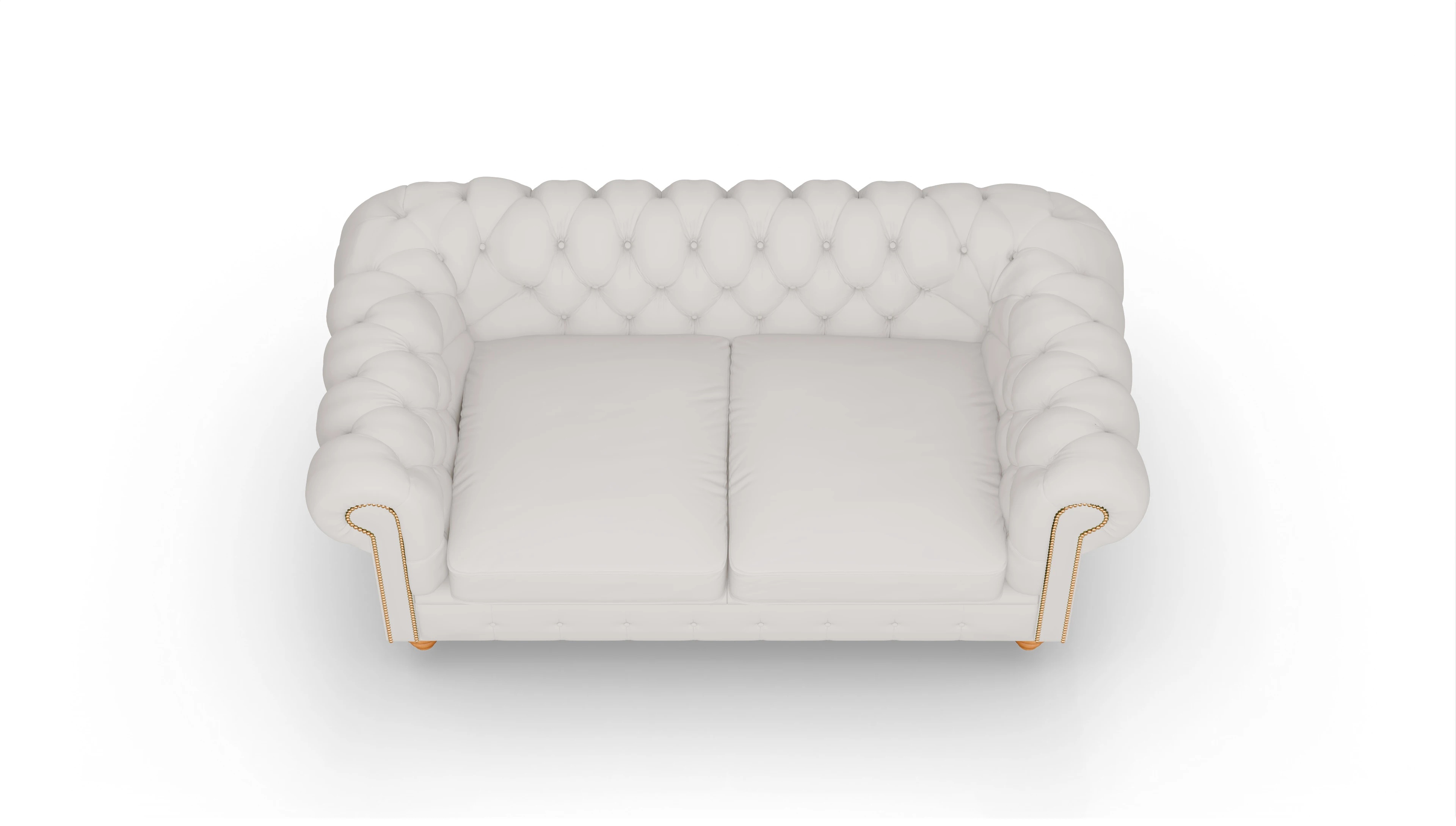Chesterfield Sofa Trafalgar Ansicht des Produktes Trafalgar 2,5-Sitzer in Leder weiß