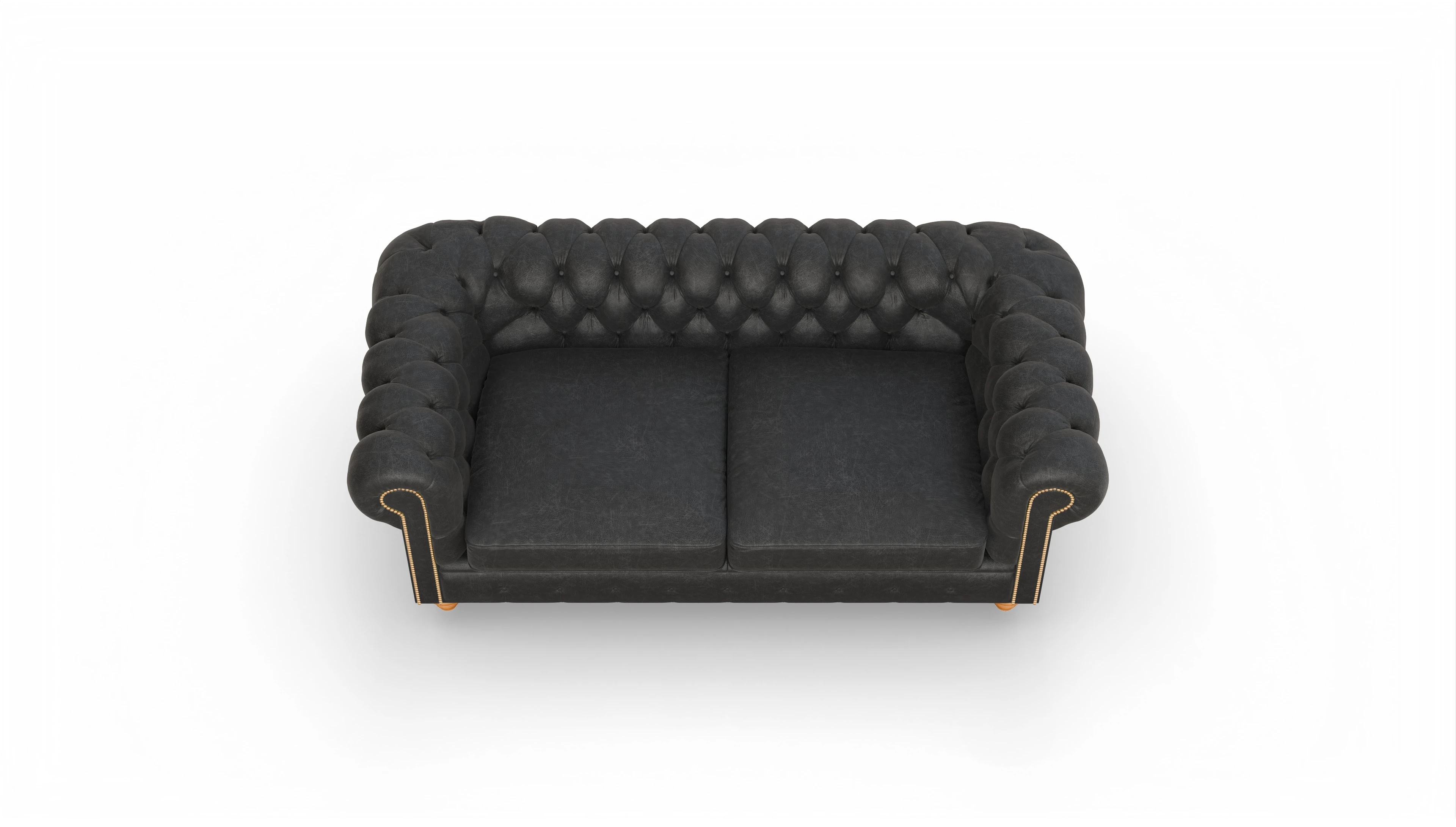 Ansicht des Produktes Trafalgar 3-Sitzer in Leder schwarz