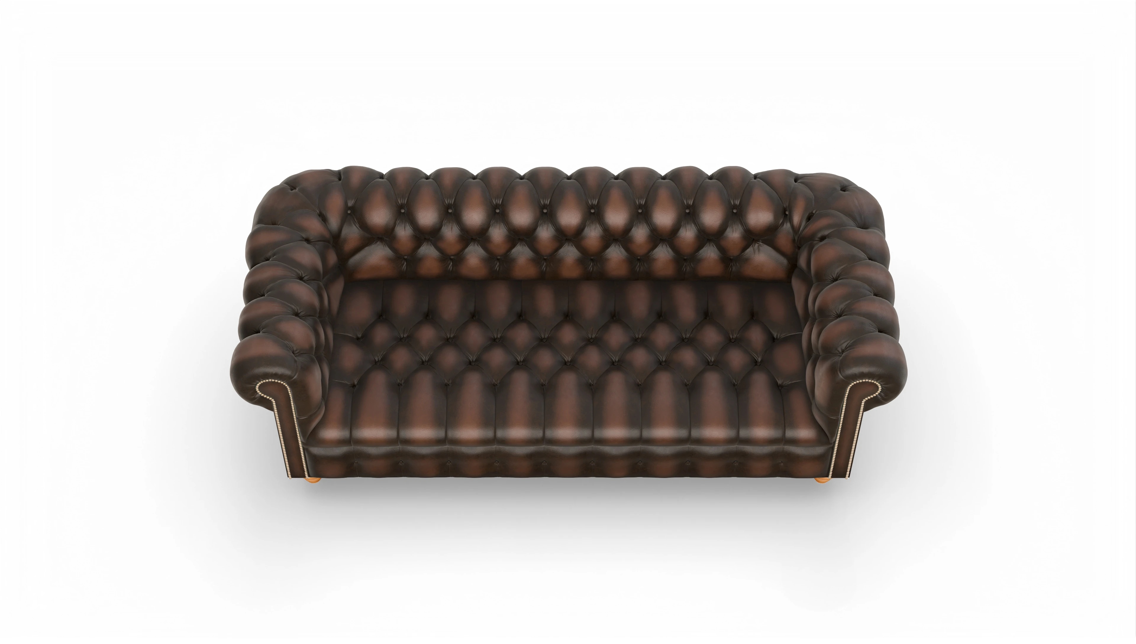 Victorian Chesterfield Sofa Liberty Ansicht des Produktes Liberty 3,5-Sitzer in Leder braun