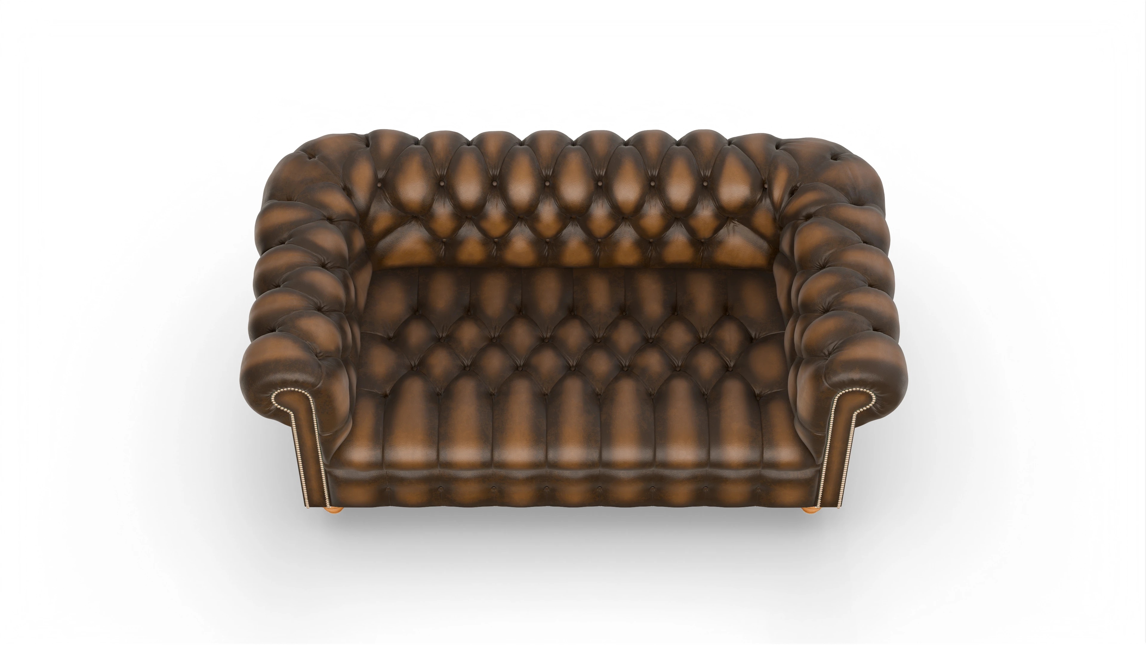 Victorian Chesterfield Sofa Liberty Ansicht des Produktes Liberty 2,5-Sitzer in Leder braun