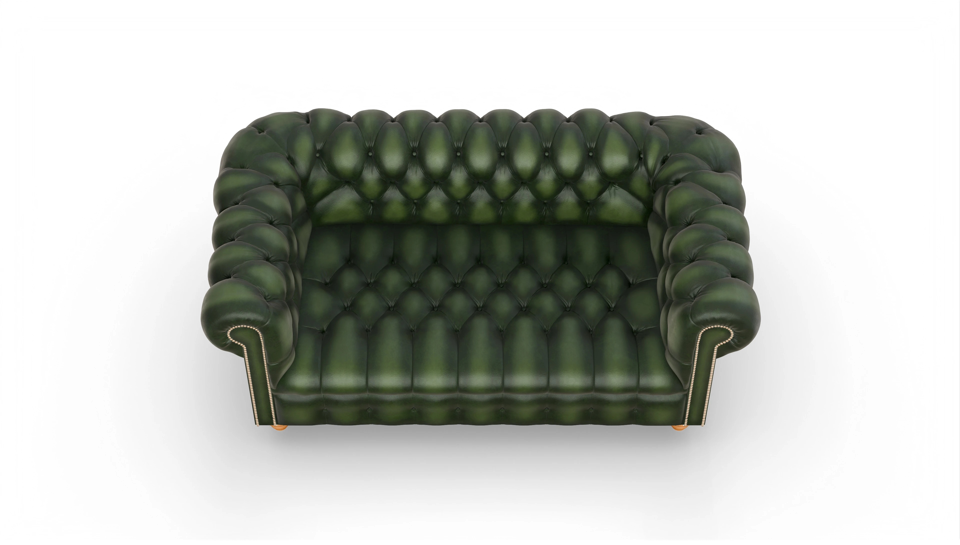 Victorian Chesterfield Sofa Liberty Ansicht des Produktes Liberty 2,5-Sitzer in Leder grün