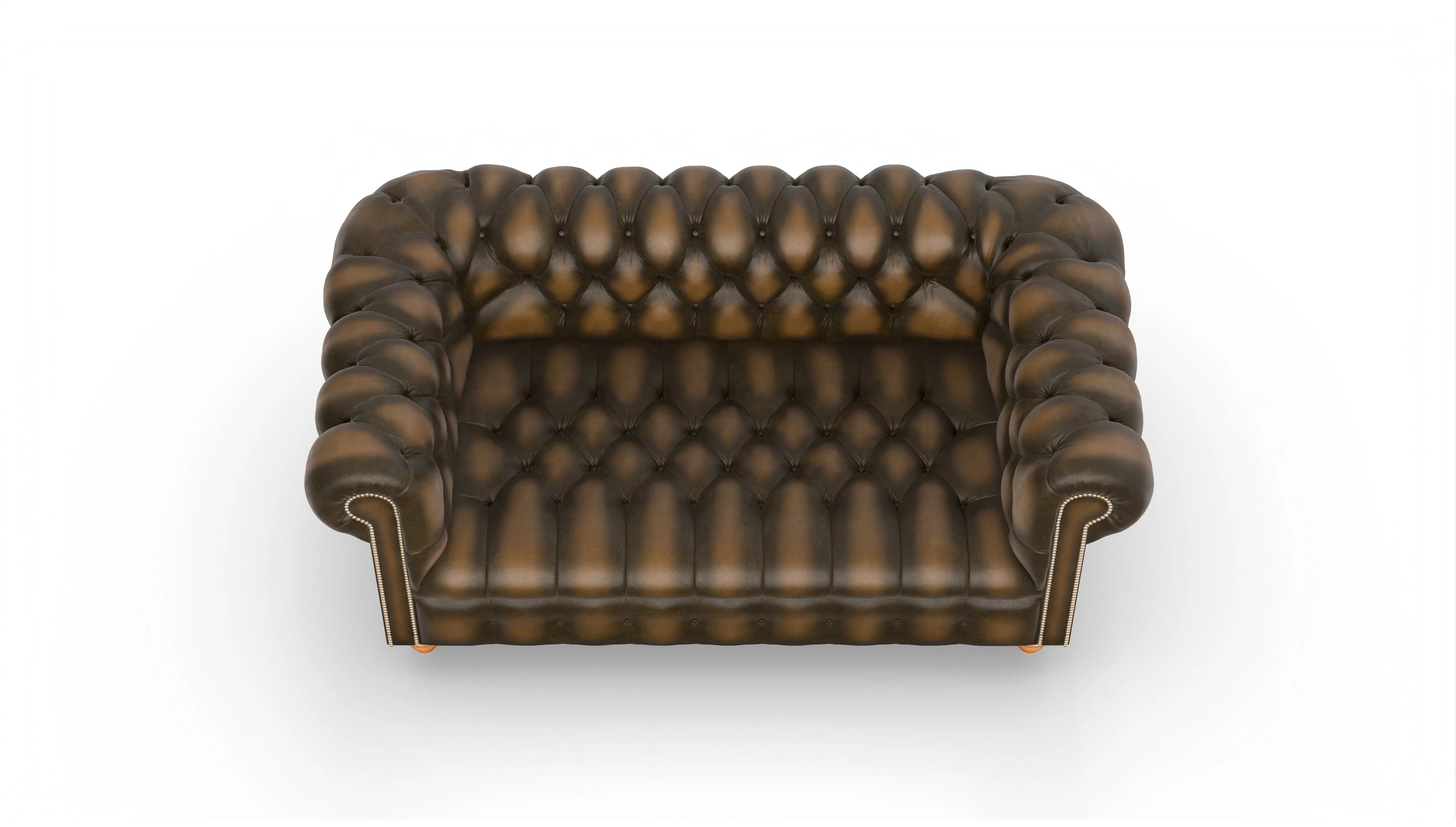 Victorian Chesterfield Sofa Liberty Ansicht des Produktes Liberty 2,5-Sitzer in Leder braun