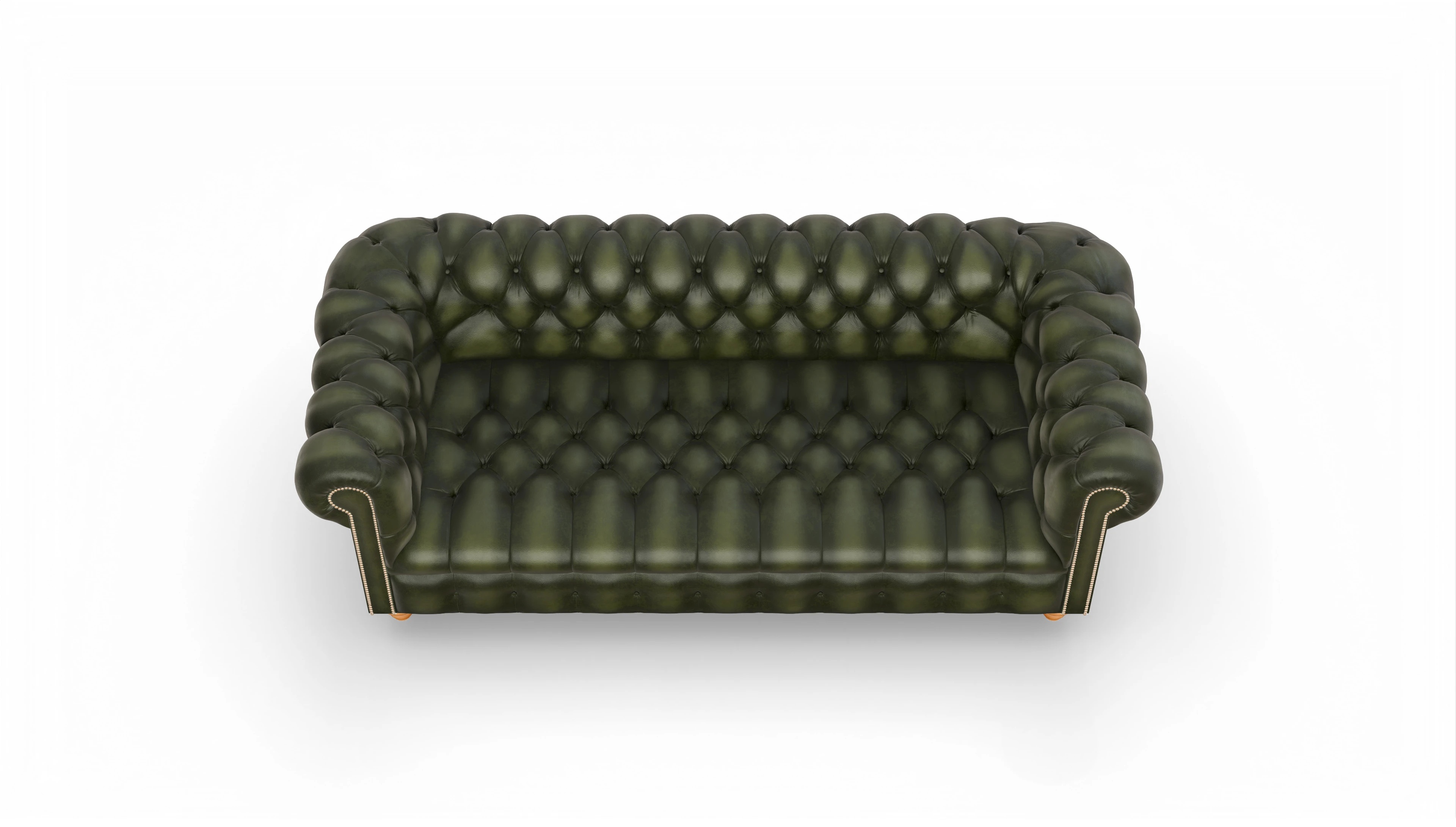 Ansicht des Produktes Liberty 3,5-Sitzer in Leder grün