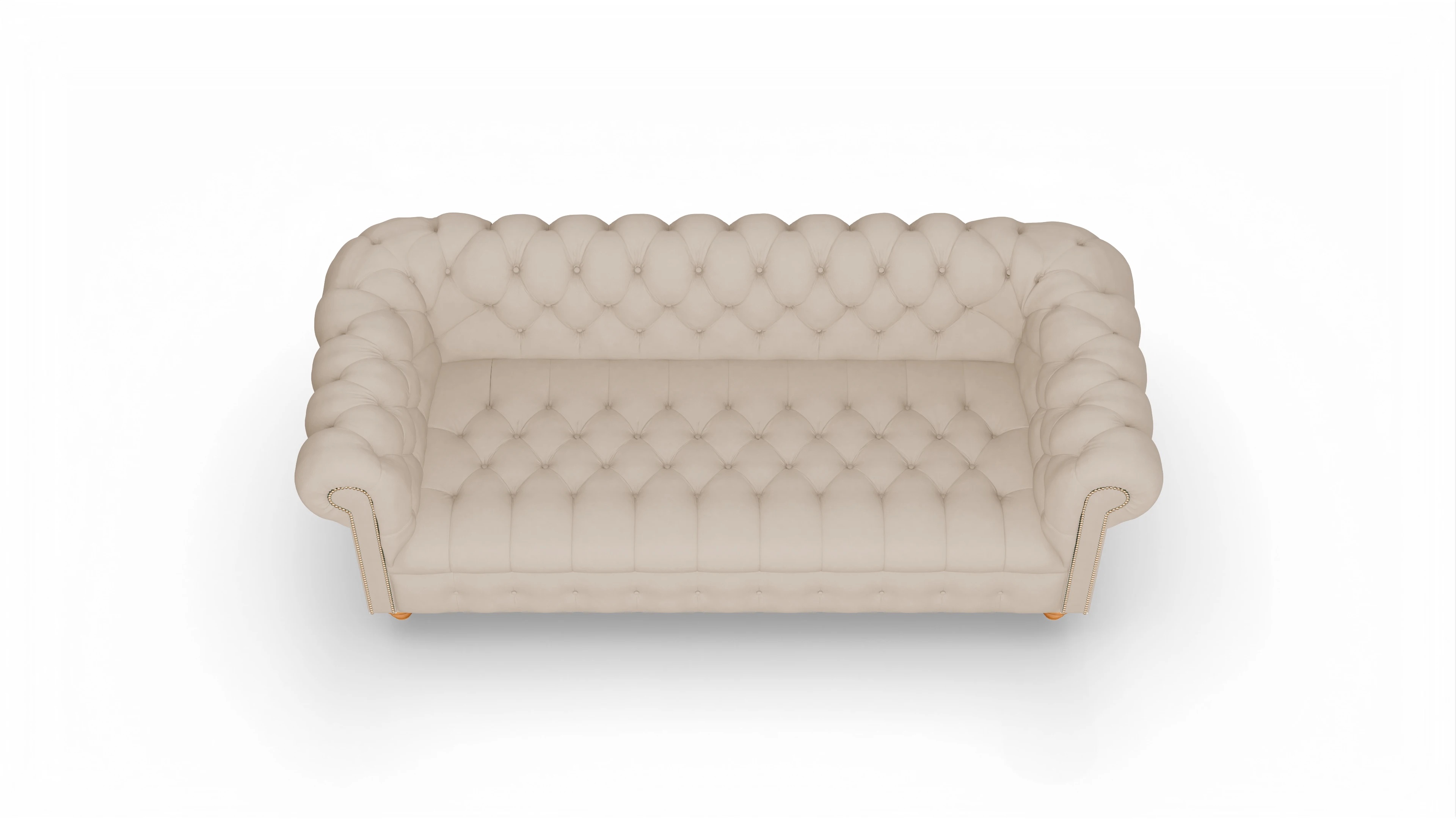 Victorian Chesterfield Sofa Liberty Ansicht des Produktes Liberty 3,5-Sitzer in Leder beige