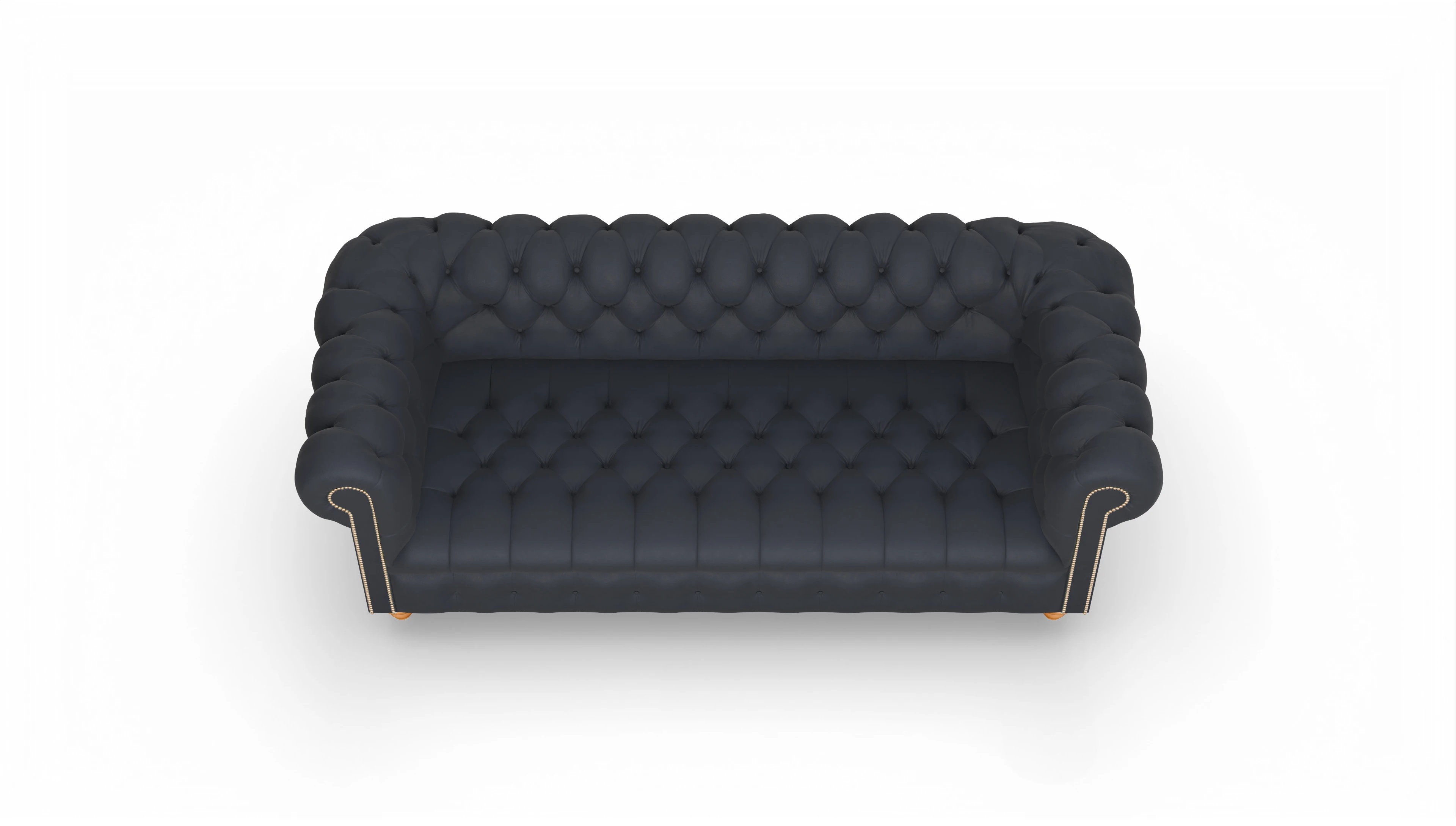 Victorian Chesterfield Sofa Liberty Ansicht des Produktes Liberty 3,5-Sitzer in Leder blau