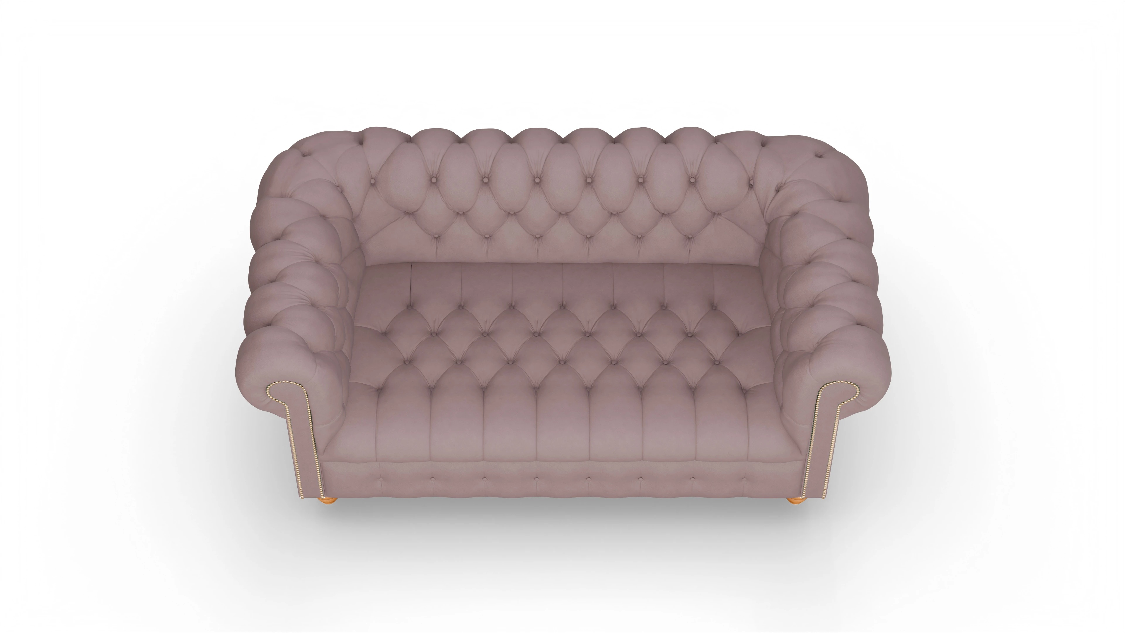 Victorian Chesterfield Sofa Liberty Ansicht des Produktes Liberty 2,5-Sitzer in Leder rot