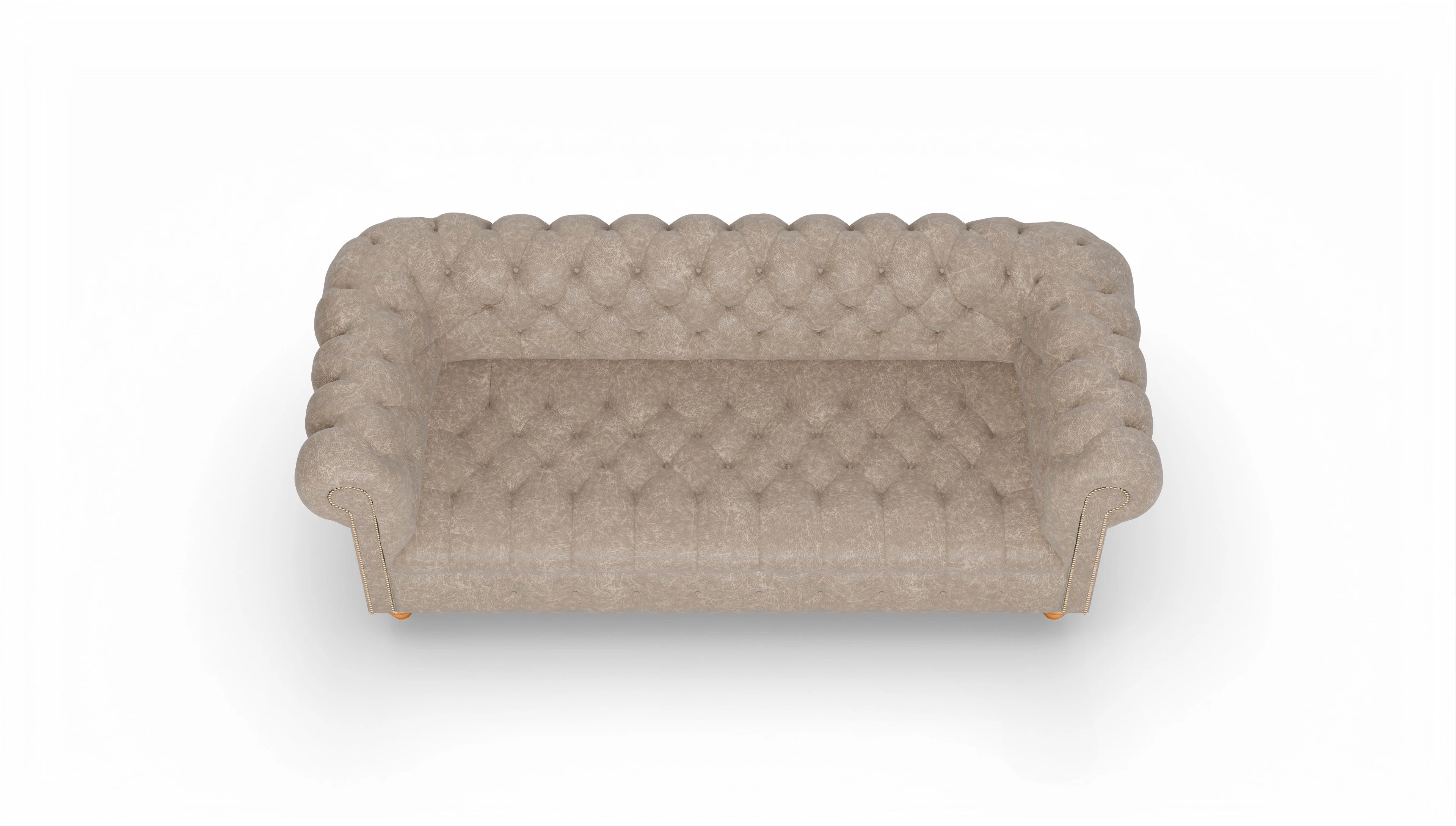 Victorian Chesterfield Sofa Liberty Ansicht des Produktes Liberty 3,5-Sitzer in Leder beige