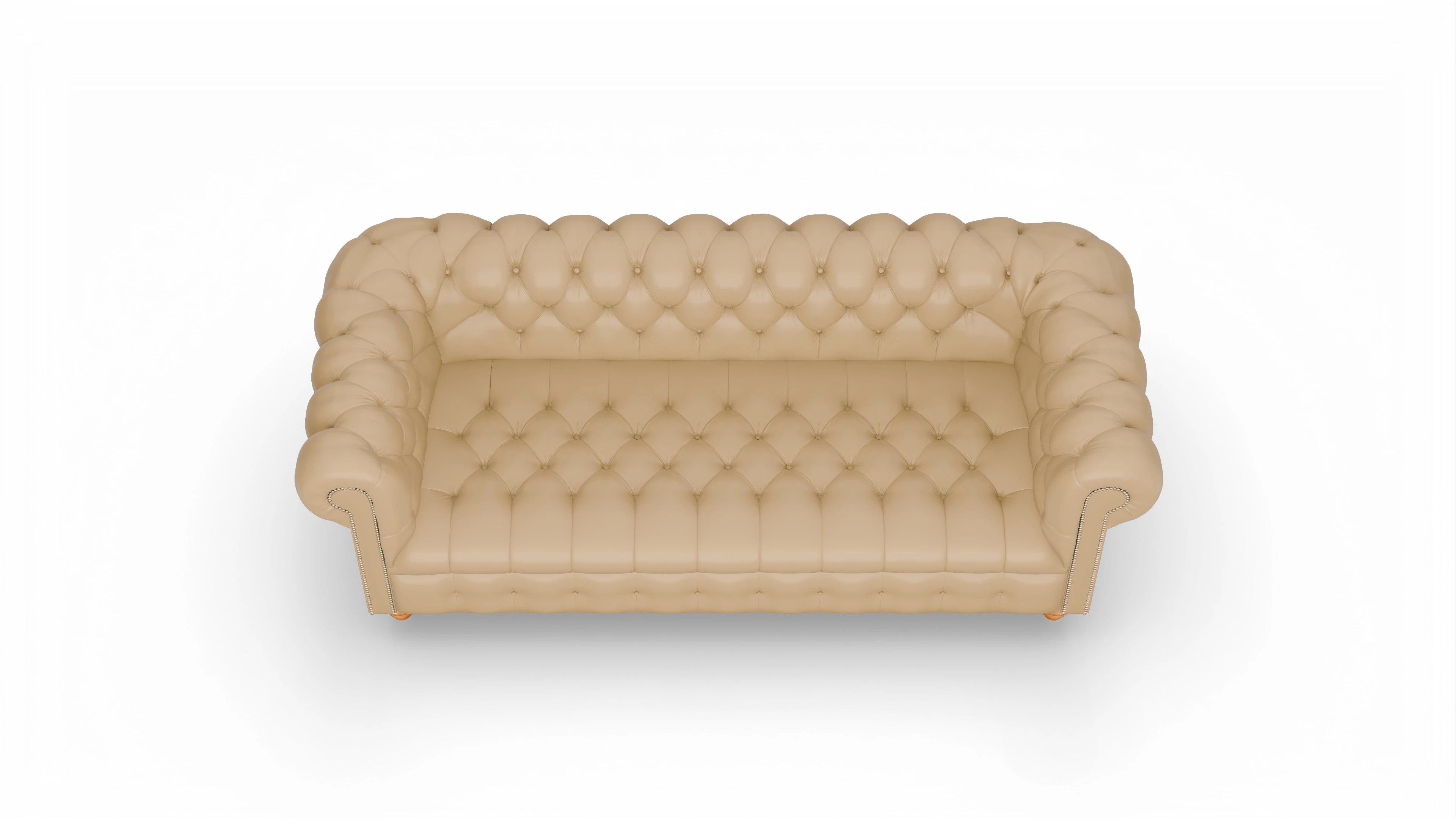 Victorian Chesterfield Sofa Liberty Ansicht des Produktes Liberty 3,5-Sitzer in Leder beige