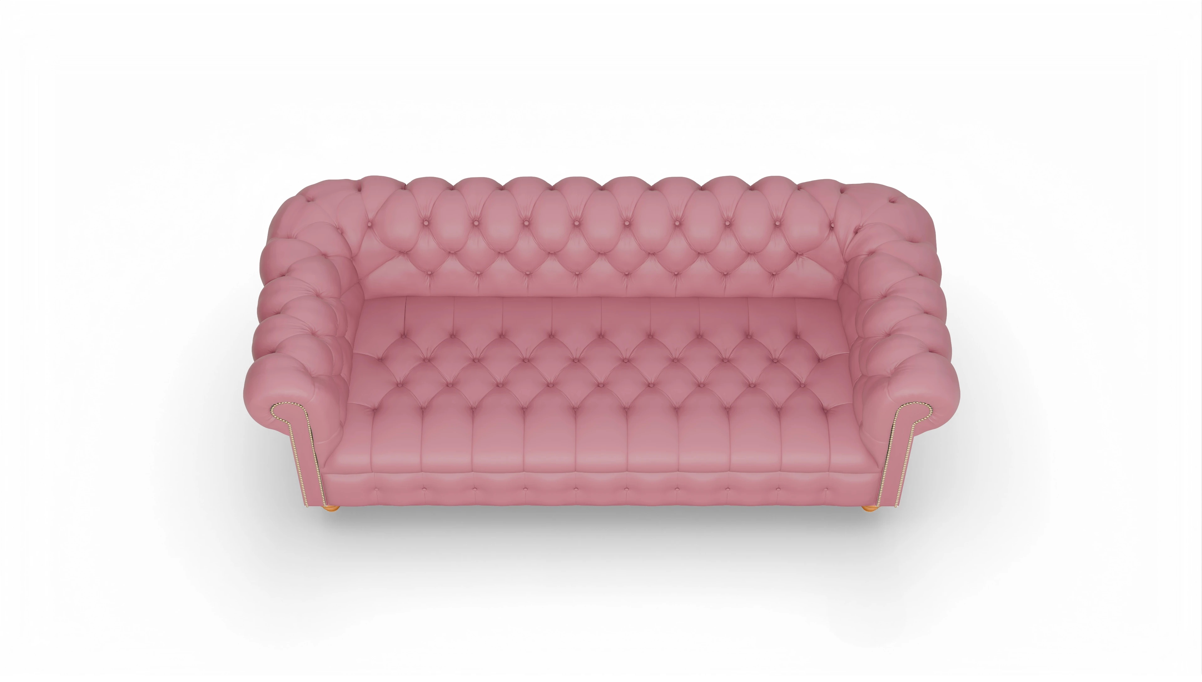 Victorian Chesterfield Sofa Liberty Ansicht des Produktes Liberty 3,5-Sitzer in Leder rot