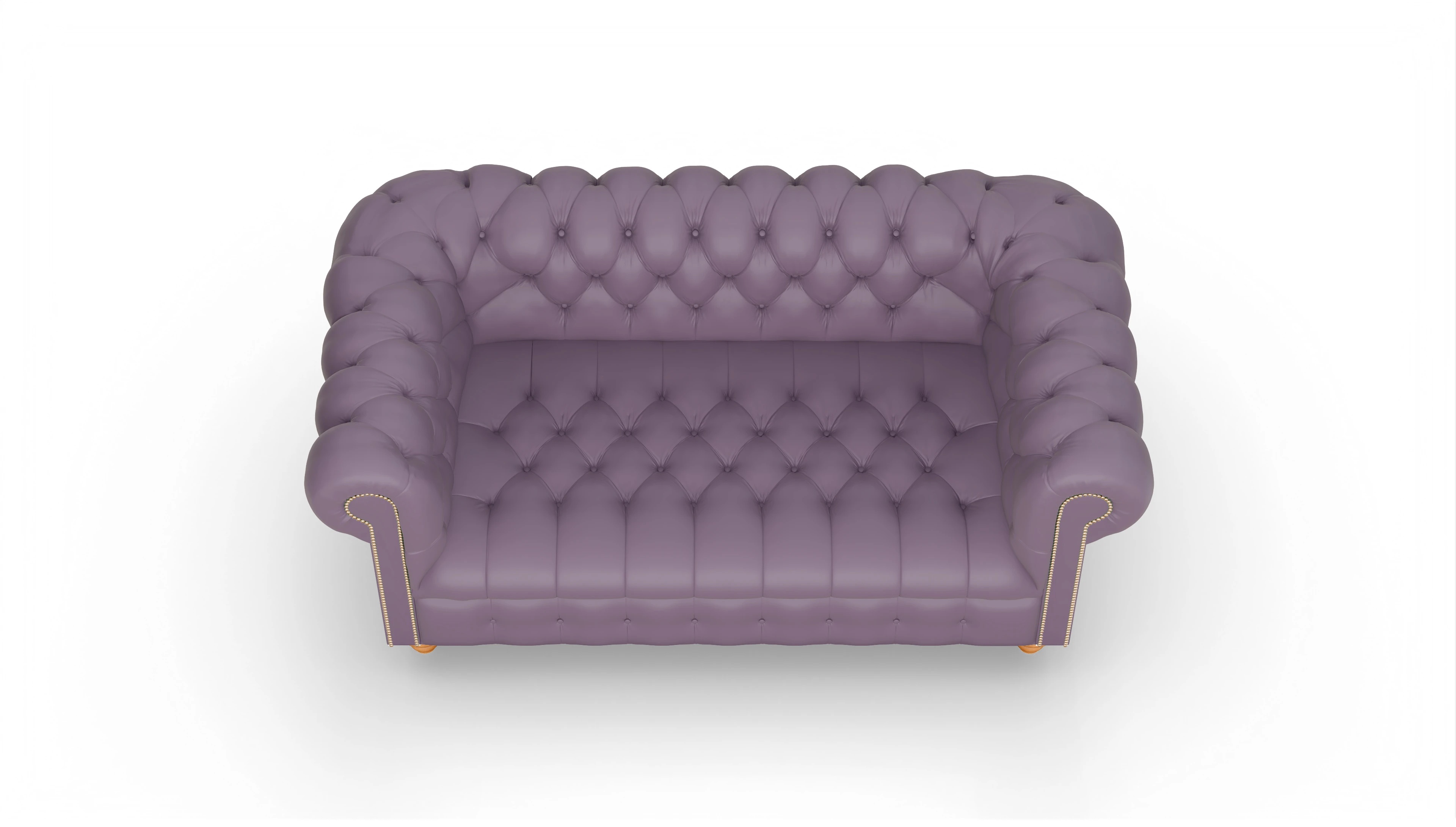 Victorian Chesterfield Sofa Liberty Ansicht des Produktes Liberty 2,5-Sitzer in Leder rot