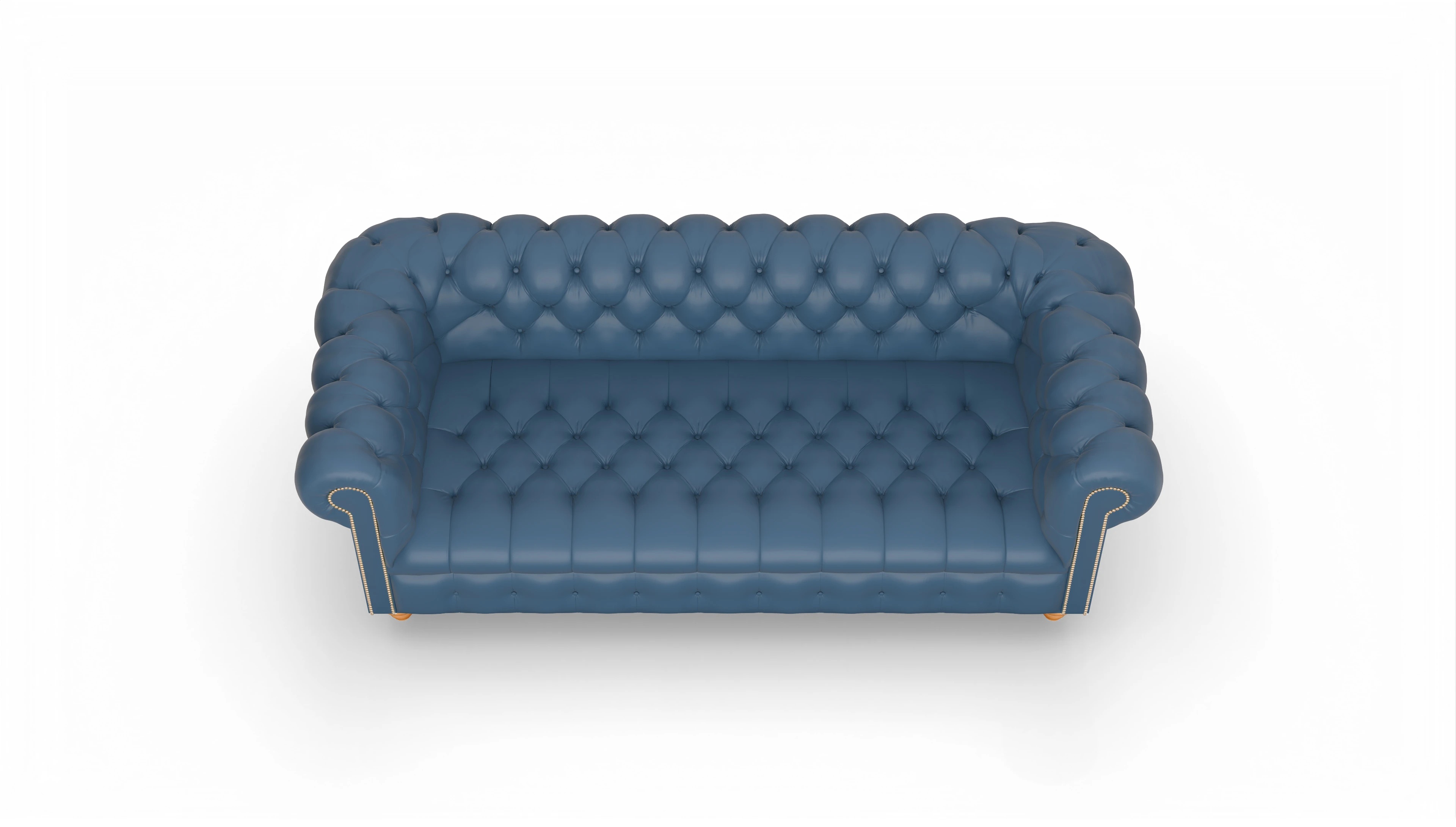 Victorian Chesterfield Sofa Liberty Ansicht des Produktes Liberty 3,5-Sitzer in Leder blau