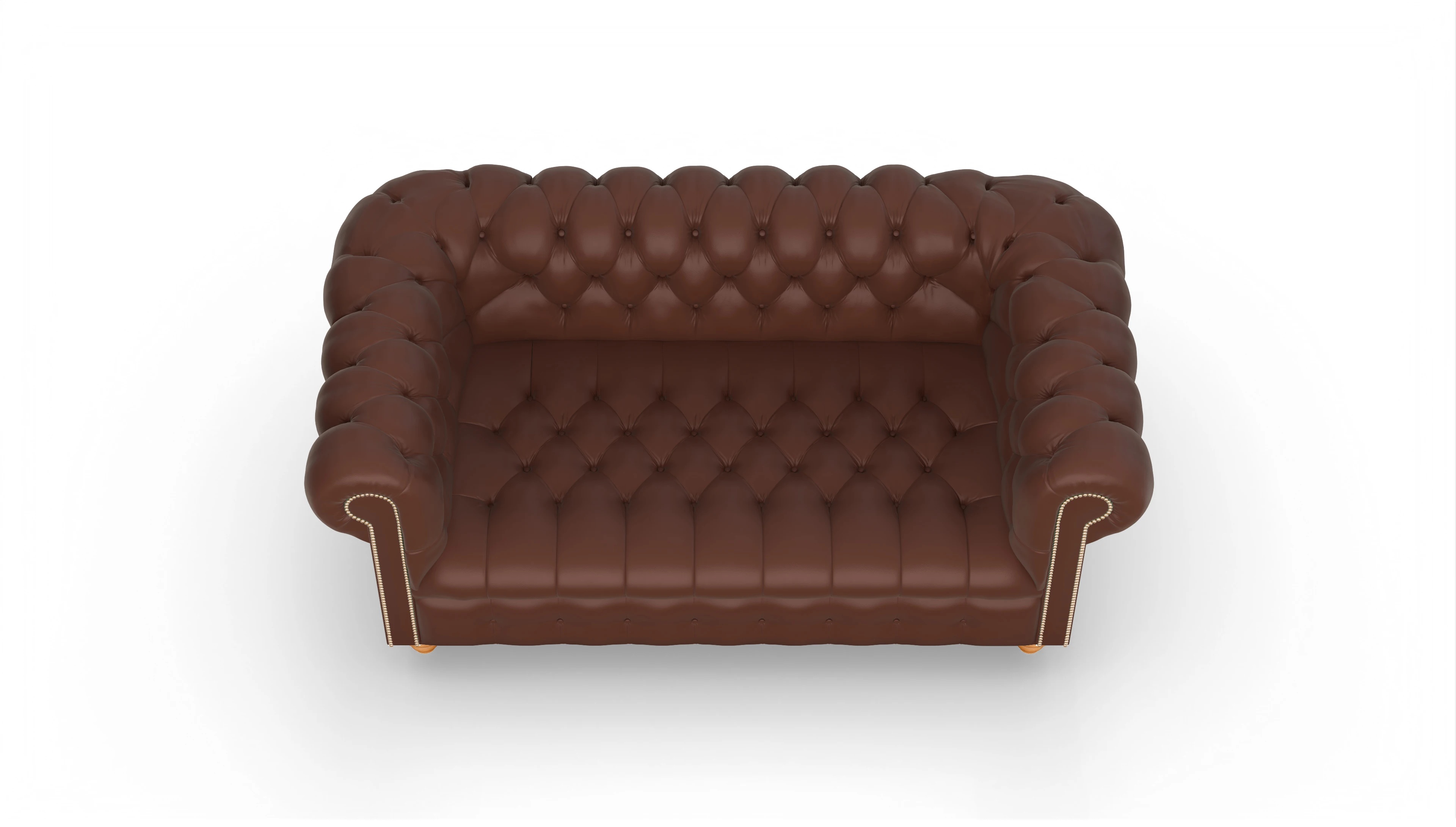 Victorian Chesterfield Sofa Liberty Ansicht des Produktes Liberty 2,5-Sitzer in Leder braun
