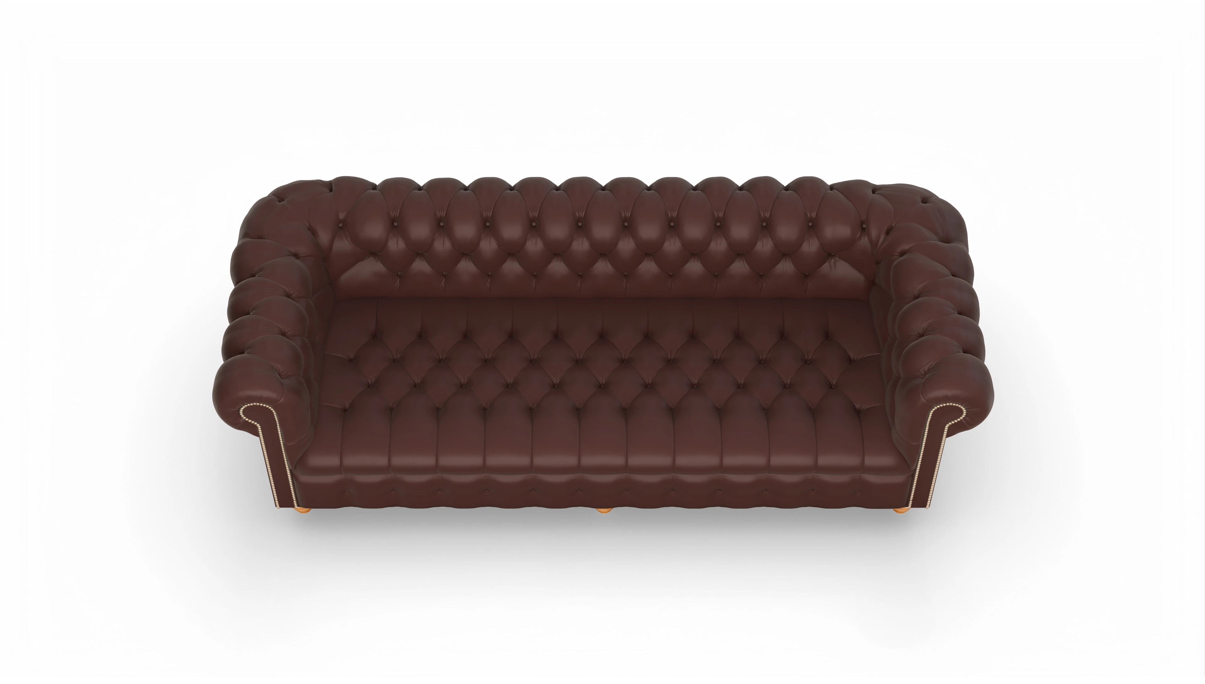 Victorian Chesterfield Sofa Liberty Ansicht des Produktes Liberty 4-Sitzer in Leder braun