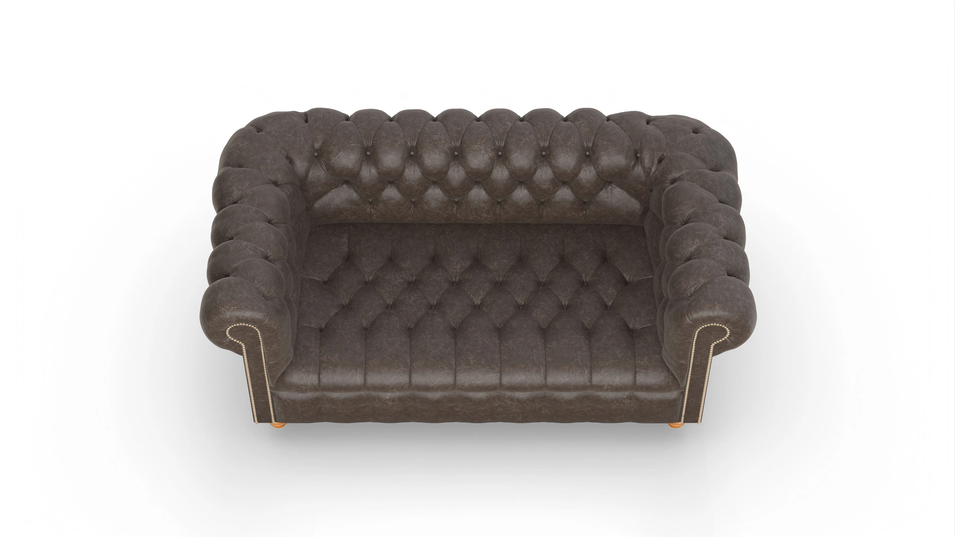 Victorian Chesterfield Sofa Liberty Ansicht des Produktes Liberty 2,5-Sitzer in Leder braun
