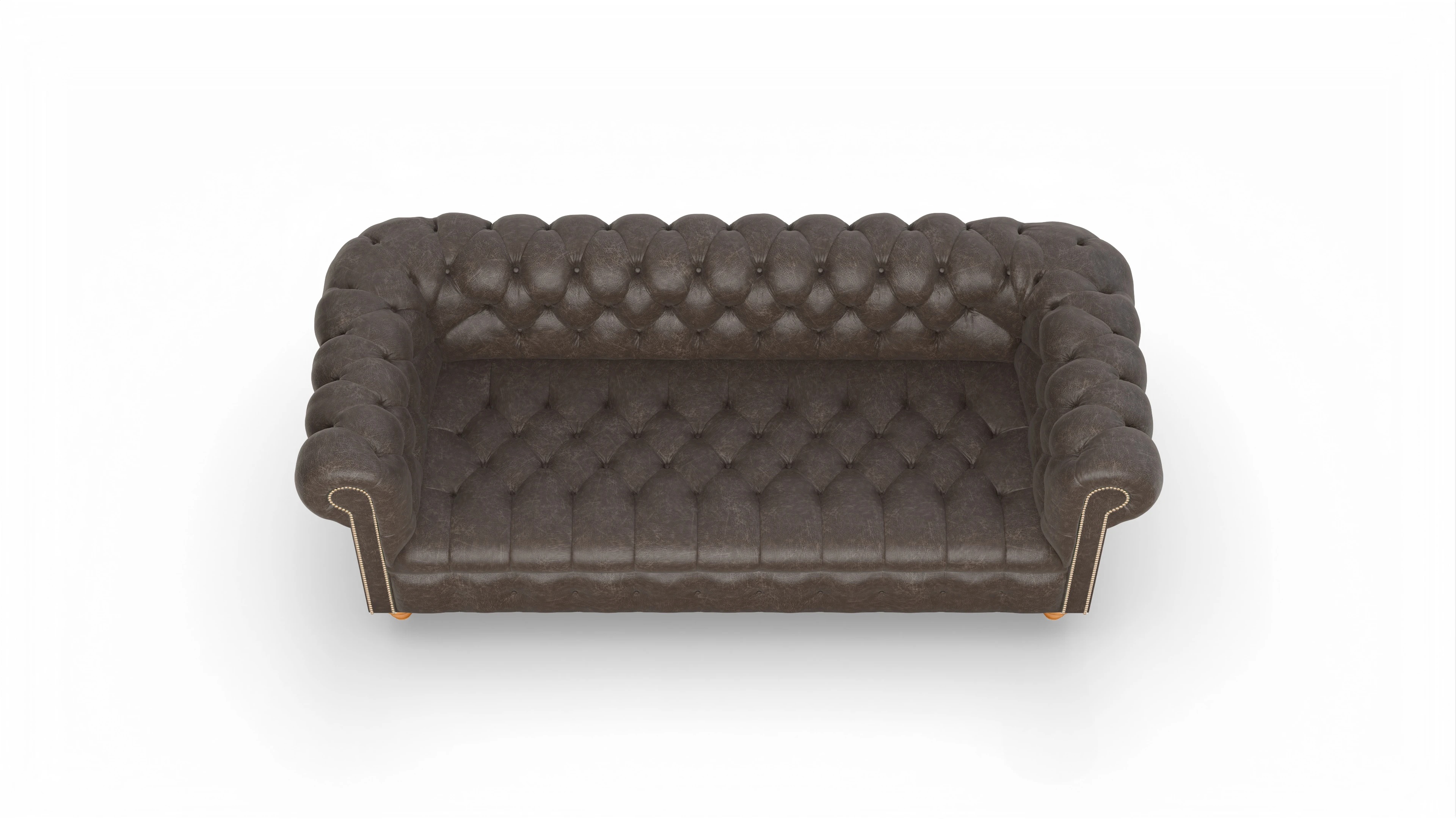 Victorian Chesterfield Sofa Liberty Ansicht des Produktes Liberty 3,5-Sitzer in Leder braun