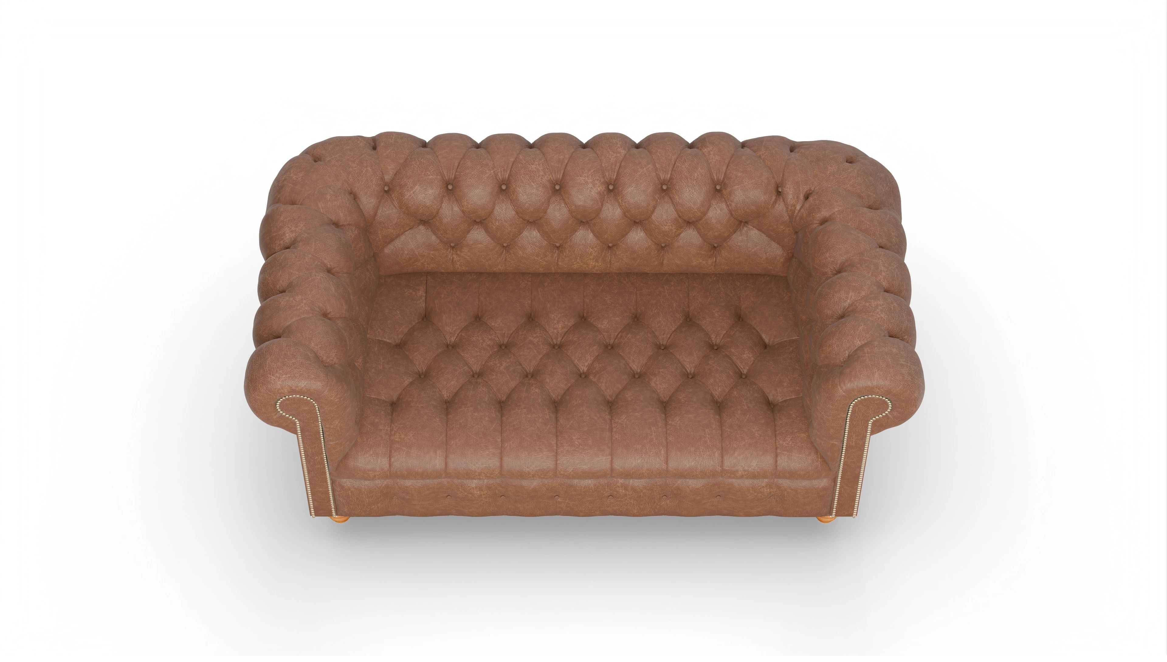 Victorian Chesterfield Sofa Liberty Ansicht des Produktes Liberty 2,5-Sitzer in Leder braun