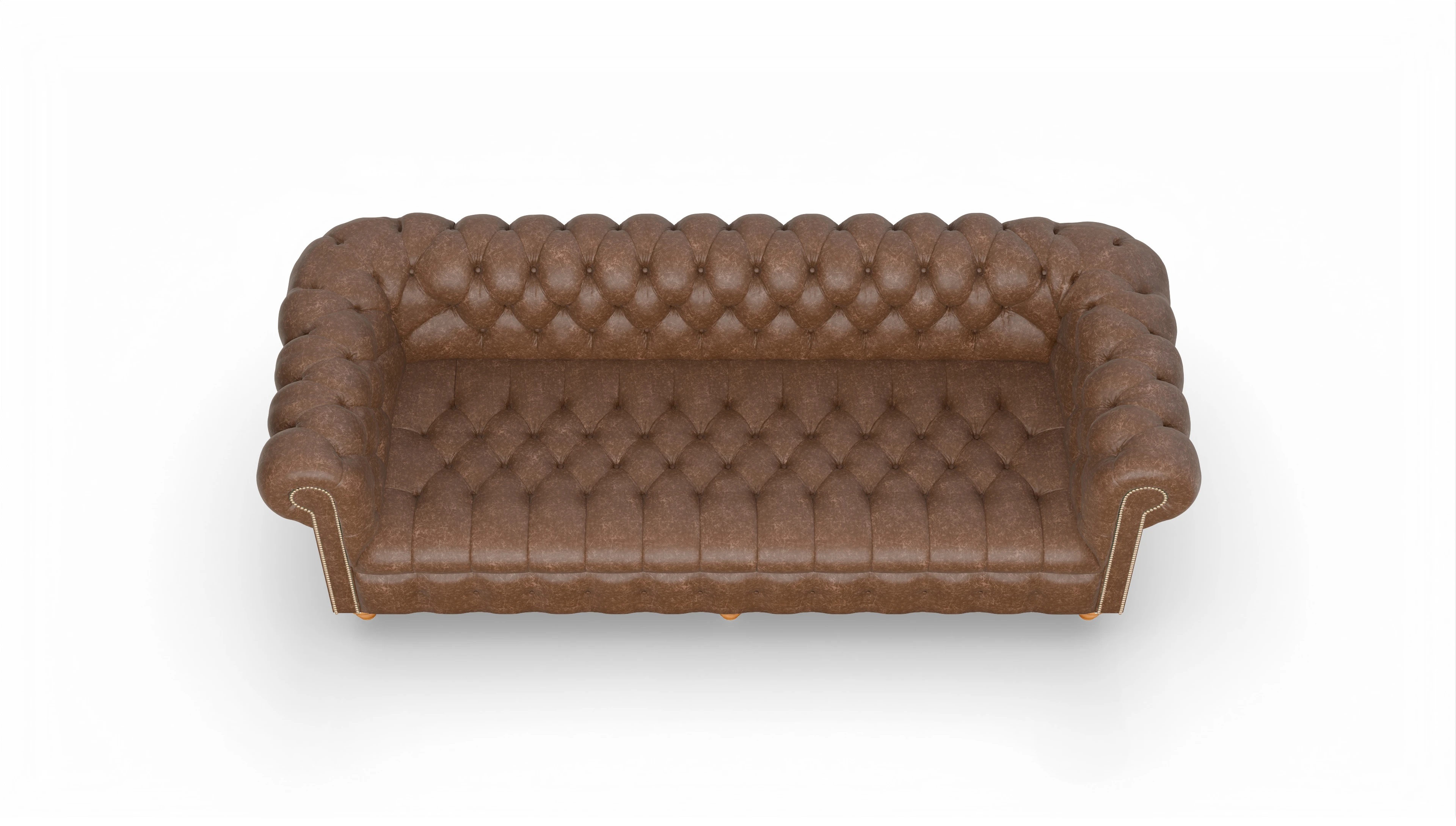 Victorian Chesterfield Sofa Liberty Ansicht des Produktes Liberty 4-Sitzer in Leder braun