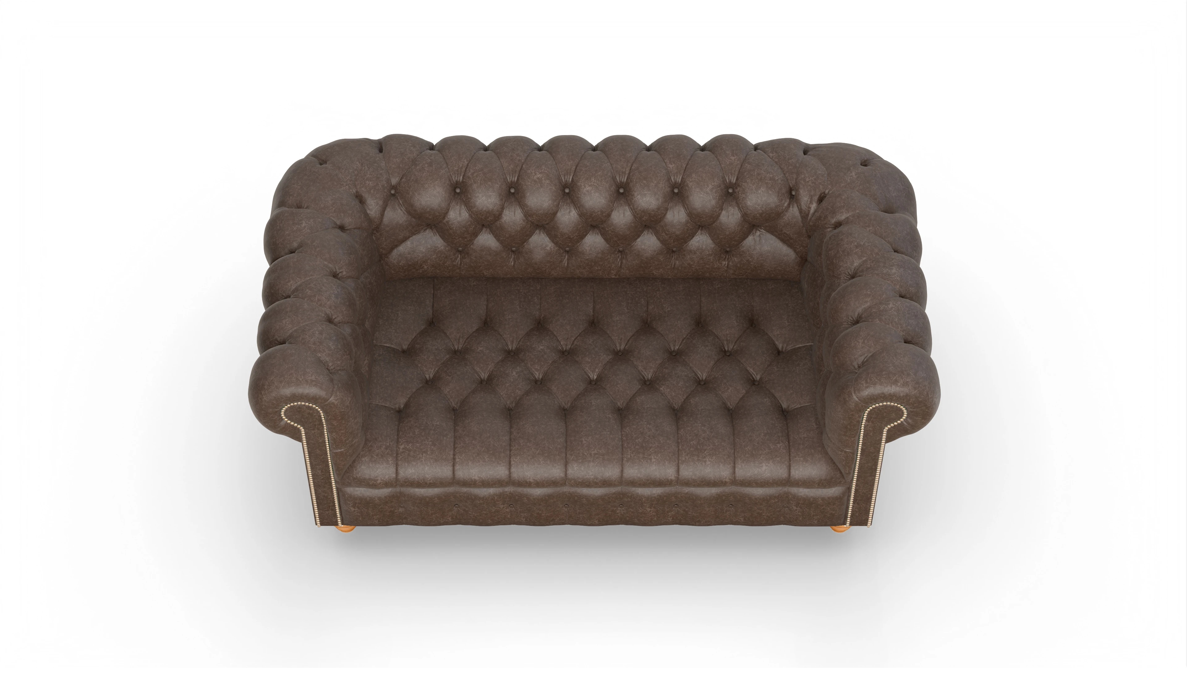 Victorian Chesterfield Sofa Liberty Ansicht des Produktes Liberty 2,5-Sitzer in Leder braun