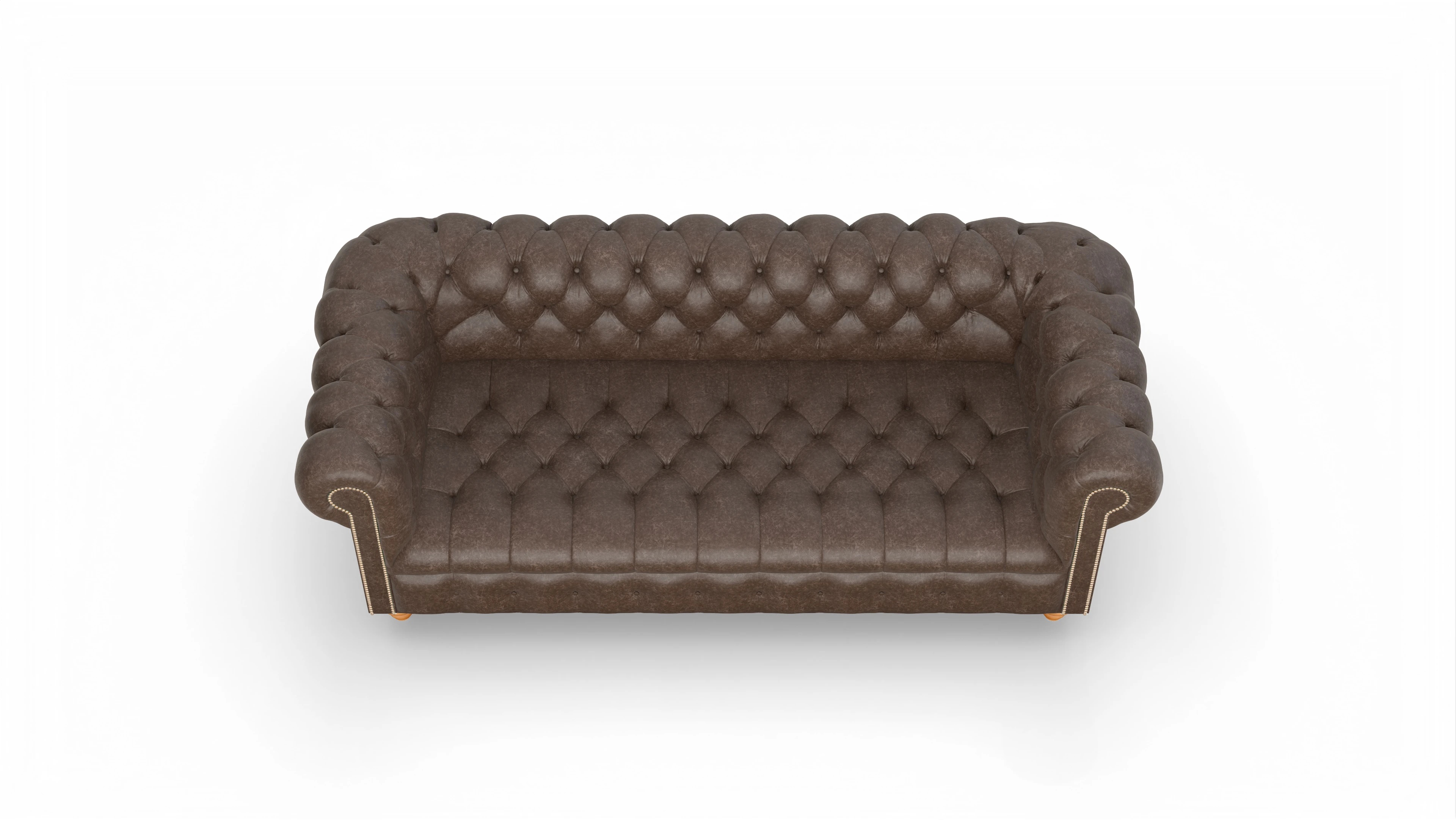 Victorian Chesterfield Sofa Liberty Ansicht des Produktes Liberty 3,5-Sitzer in Leder braun