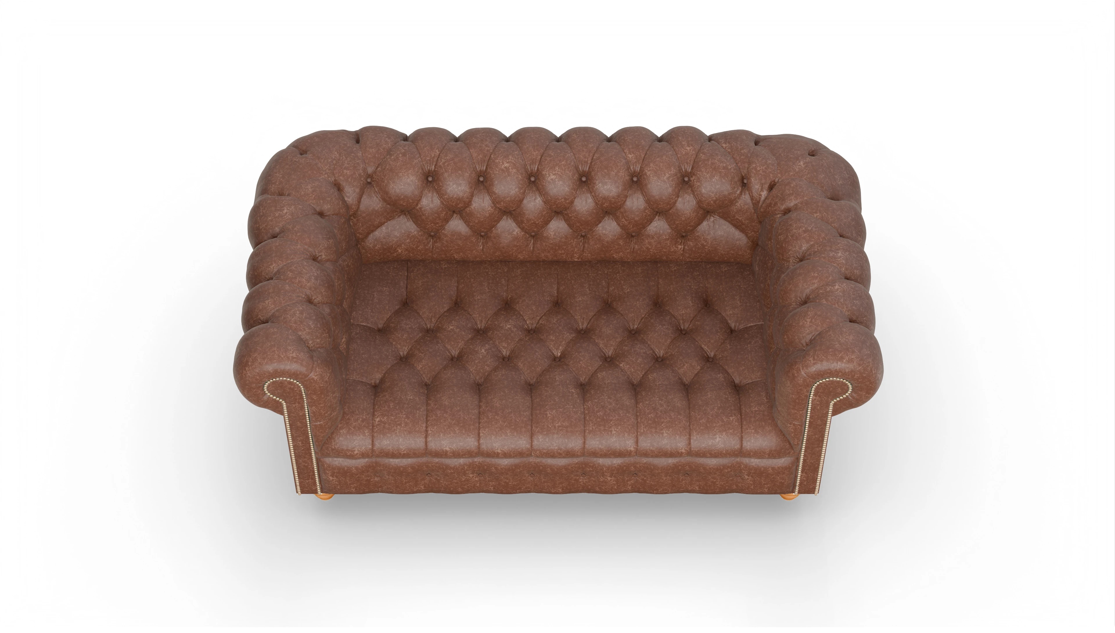 Victorian Chesterfield Sofa Liberty Ansicht des Produktes Liberty 2,5-Sitzer in Leder braun