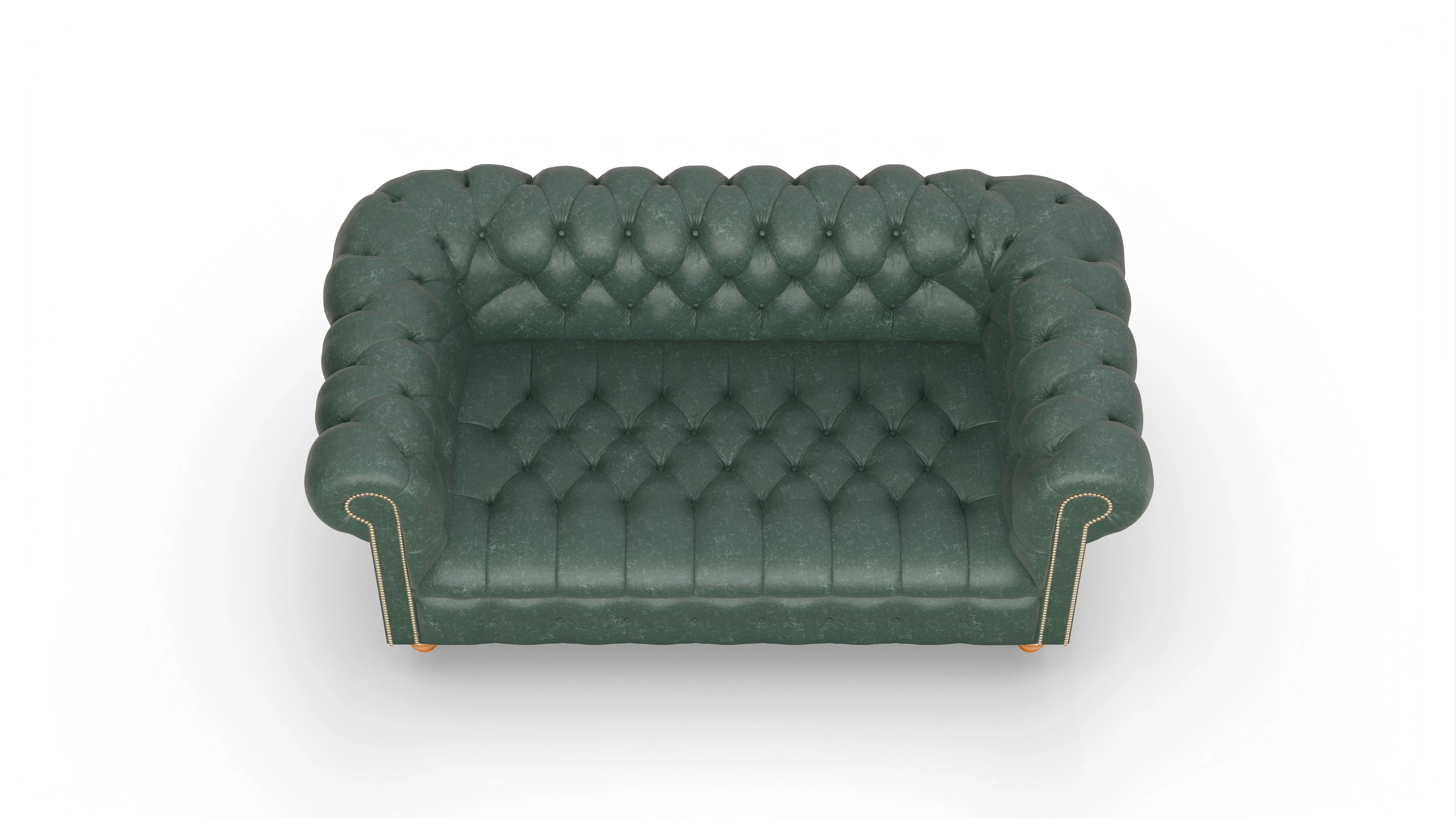Victorian Chesterfield Sofa Liberty Ansicht des Produktes Liberty 2,5-Sitzer in Leder grün