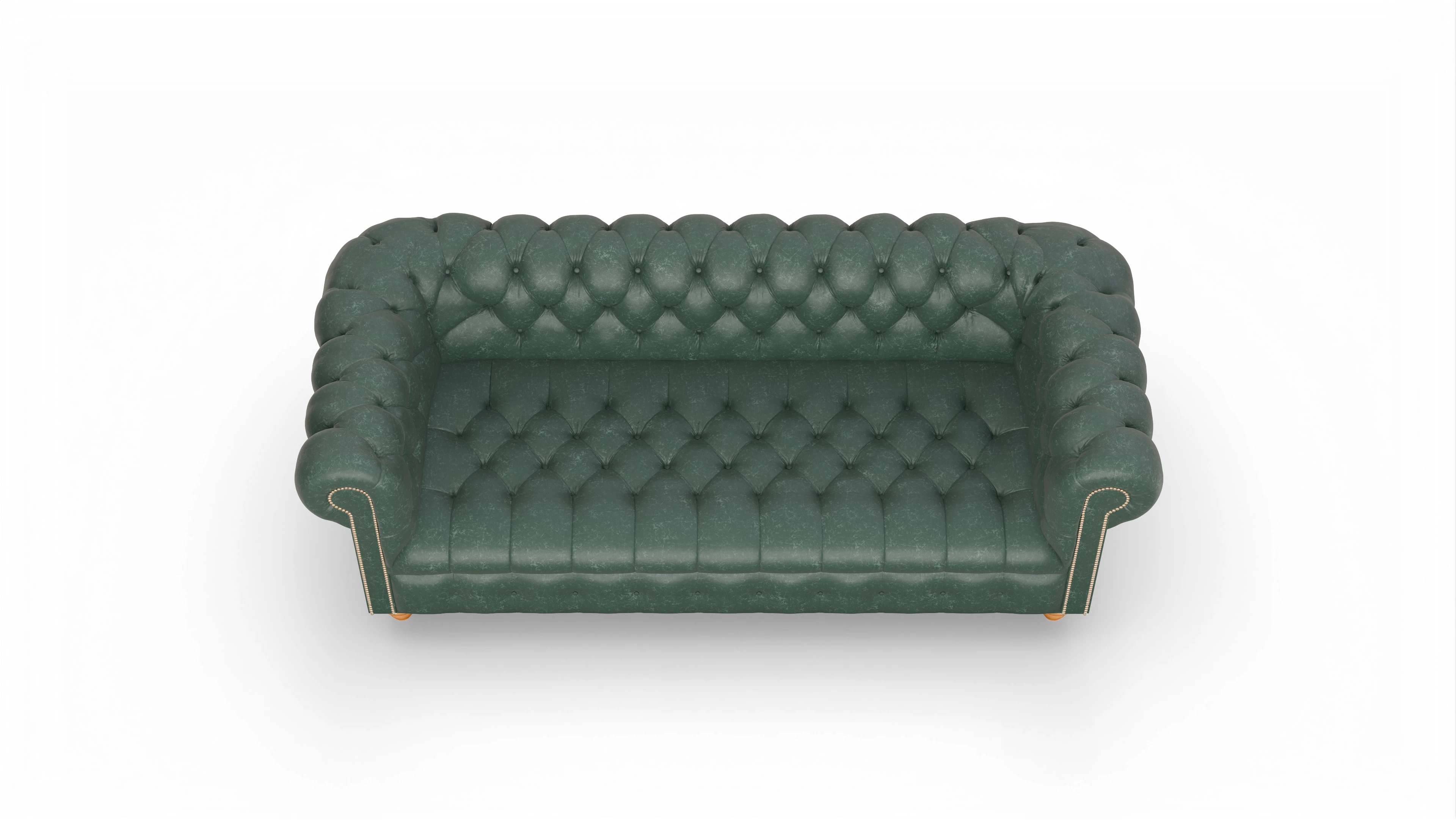 Victorian Chesterfield Sofa Liberty Ansicht des Produktes Liberty 3,5-Sitzer in Leder grün
