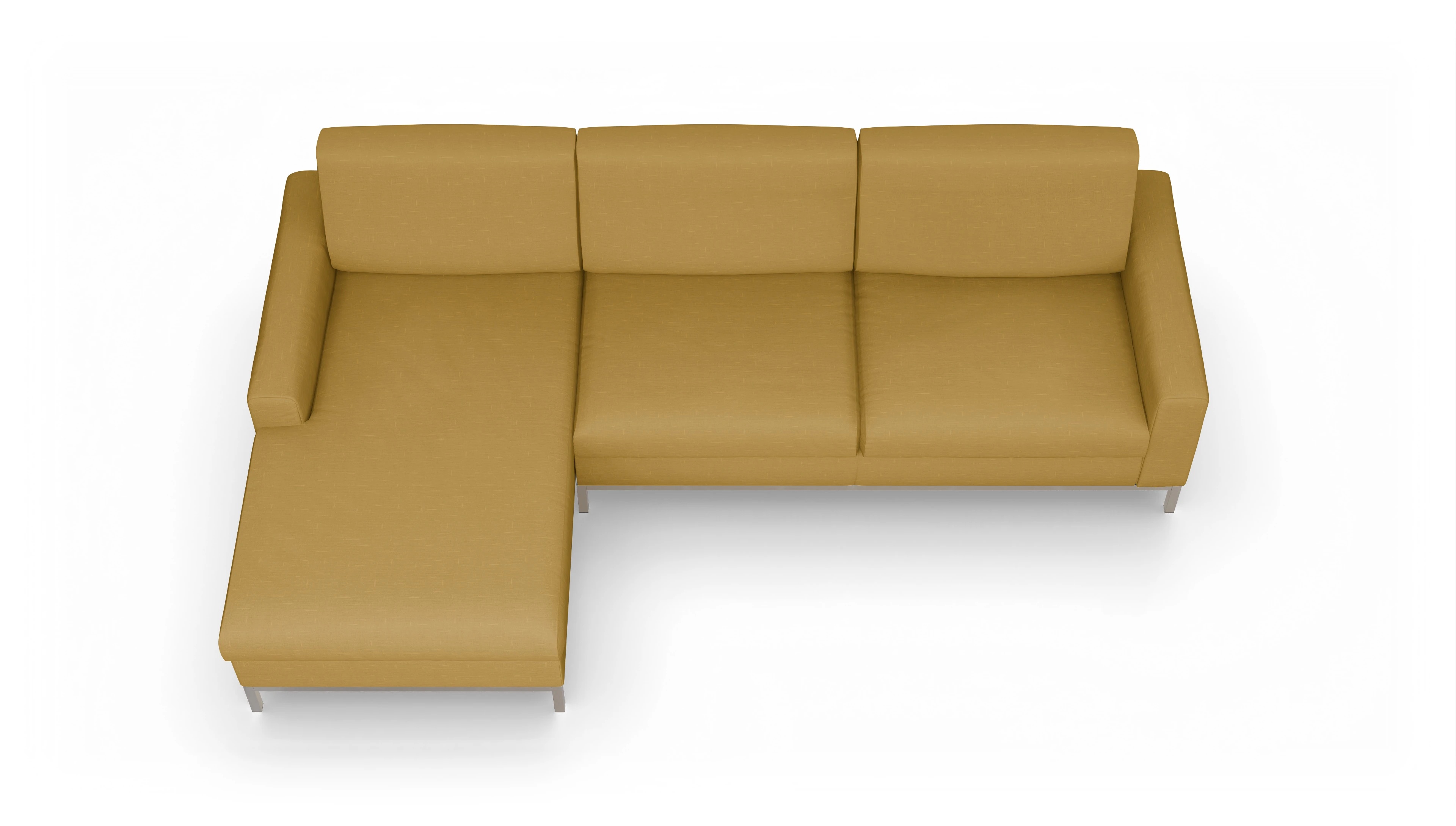 Ansicht des Produktes Paglia Sofa mit Rec links in Stoff gelb