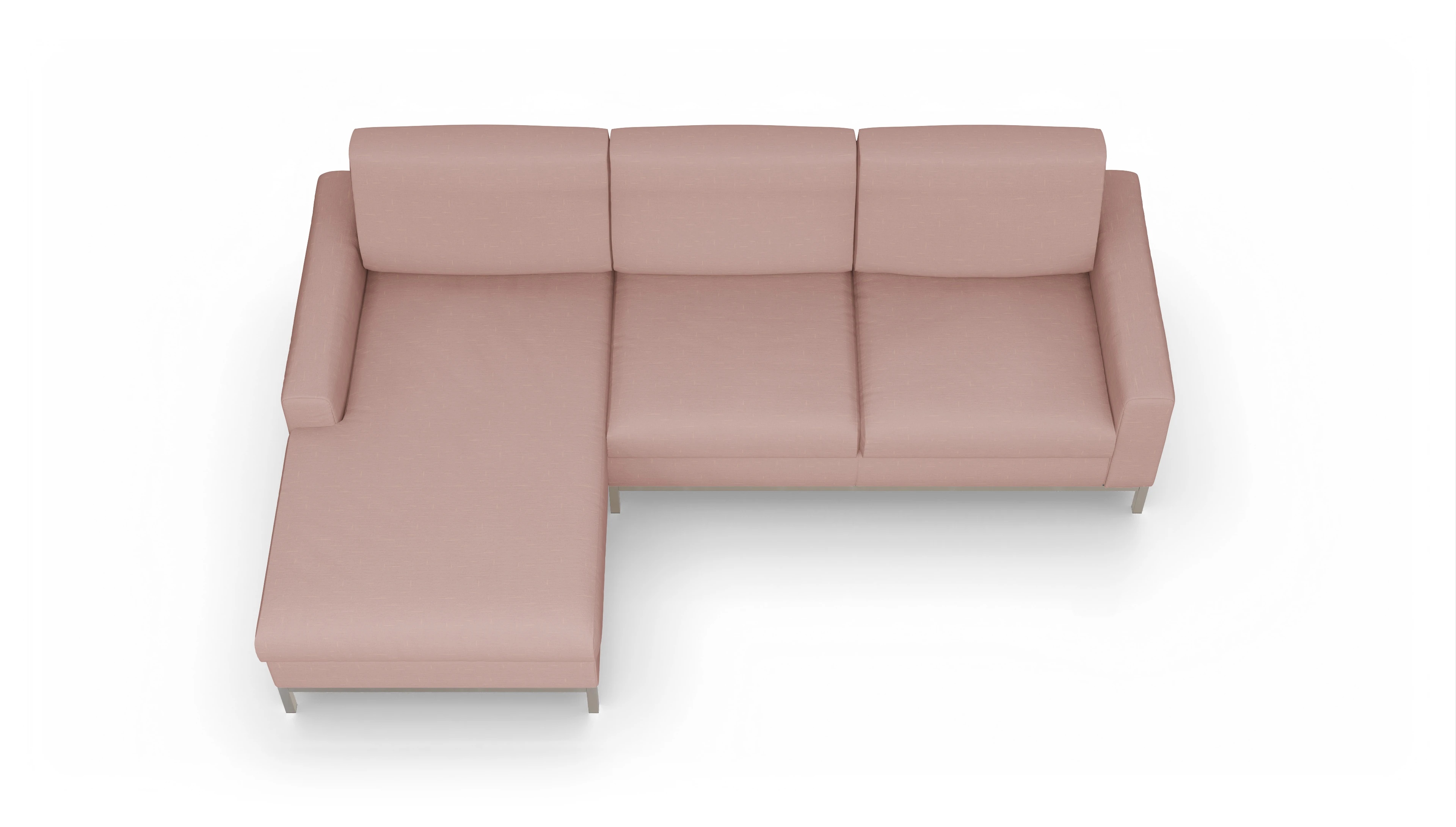 Ansicht des Produktes Paglia Sofa mit Rec links in Stoff rot