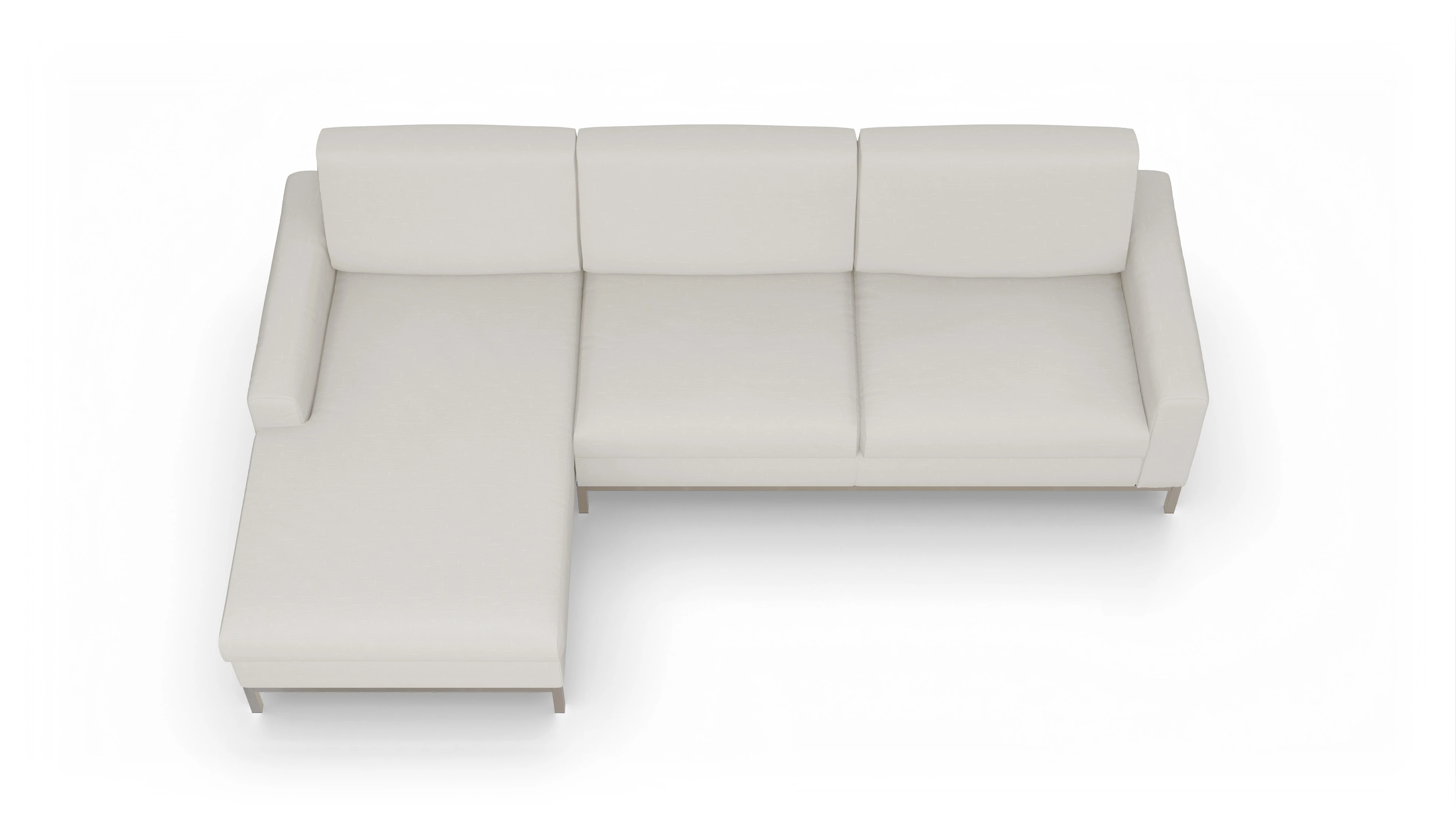 Ansicht des Produktes Paglia Sofa mit Rec links in Stoff weiß