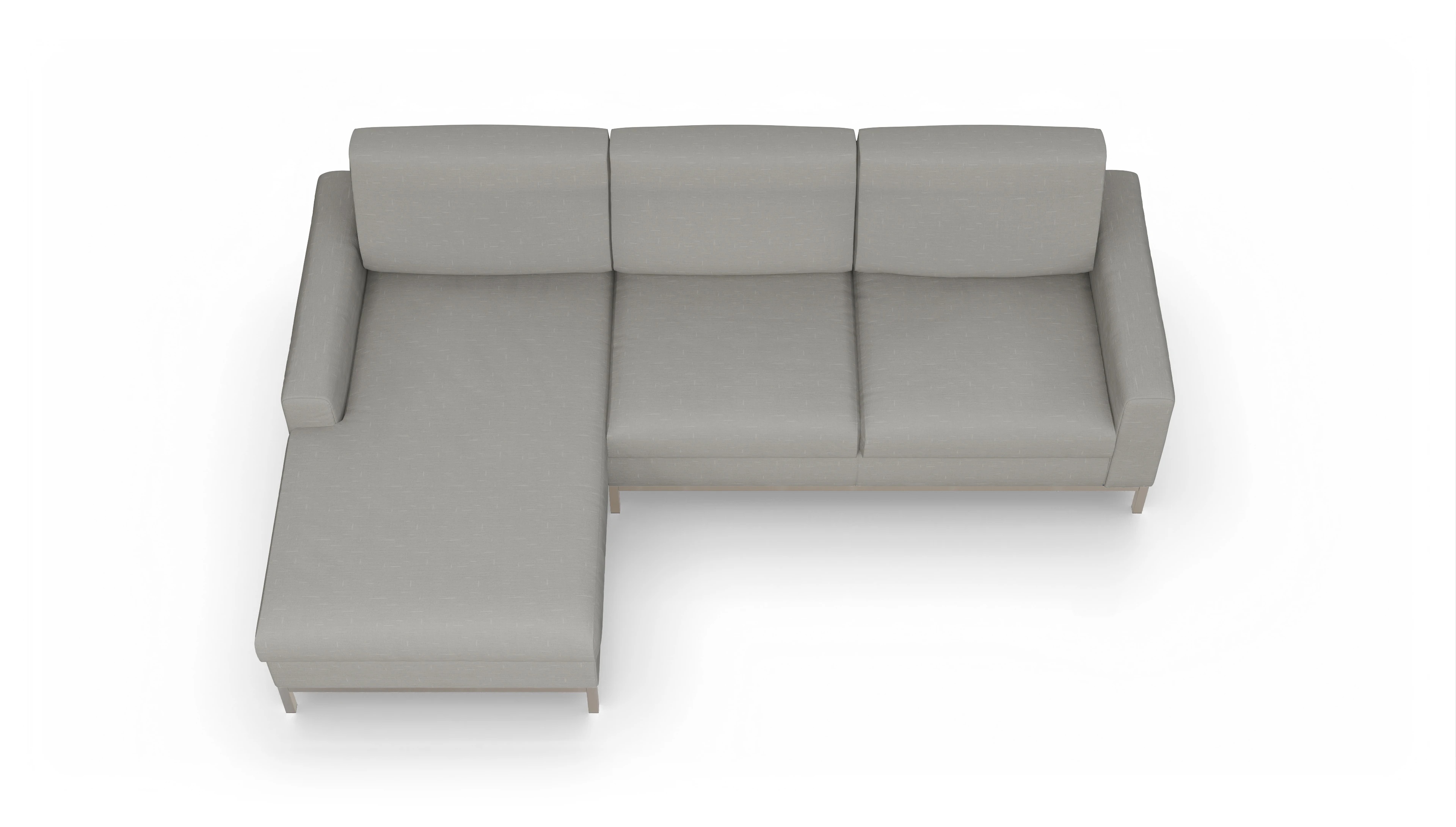 Ansicht des Produktes Paglia Sofa mit Rec links in Stoff grau