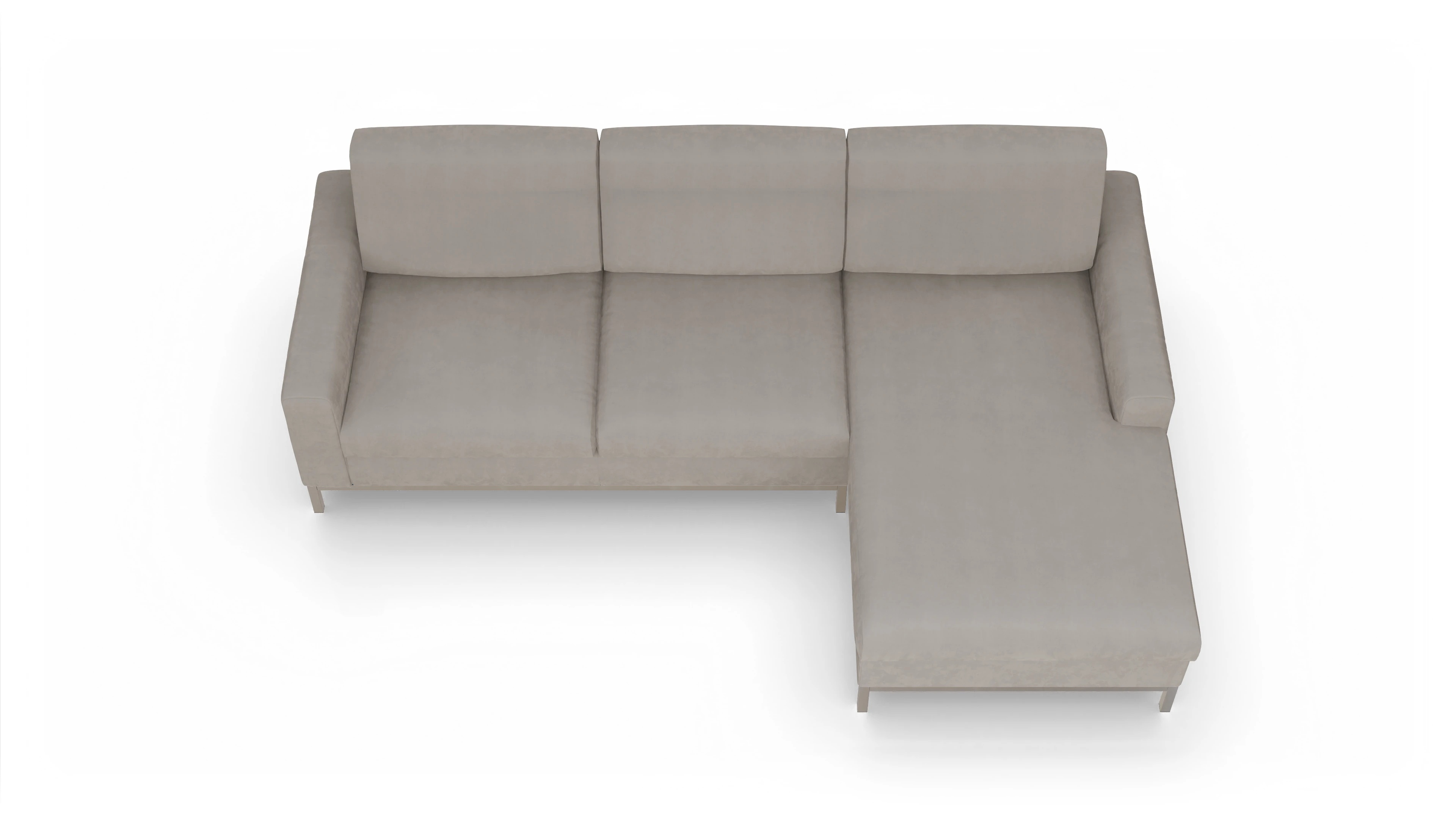 Ansicht des Produktes Paglia Sofa mit Rec rechts in Samt braun