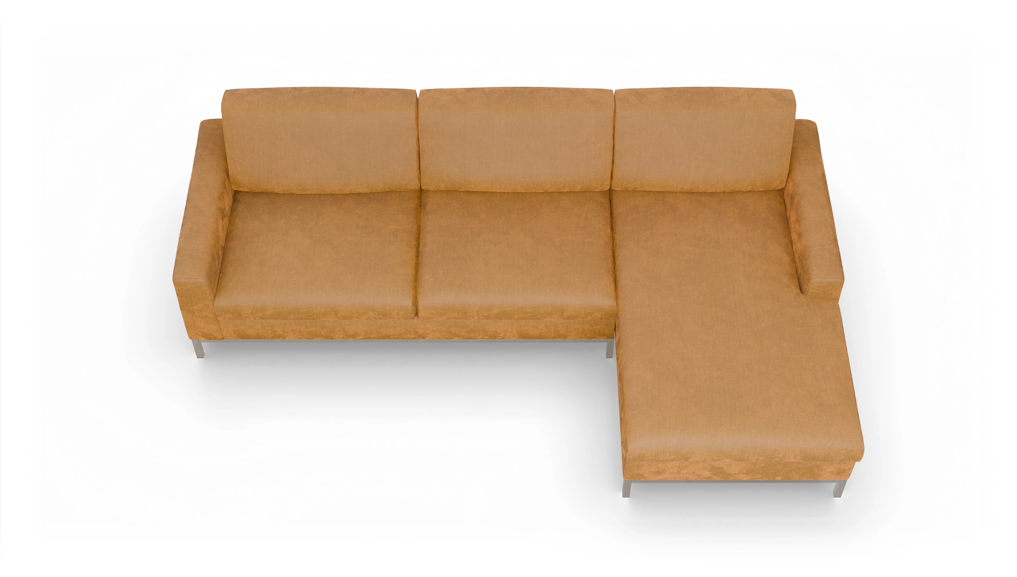 Ansicht des Produktes Paglia Sofa mit Rec rechts in Stoff braun