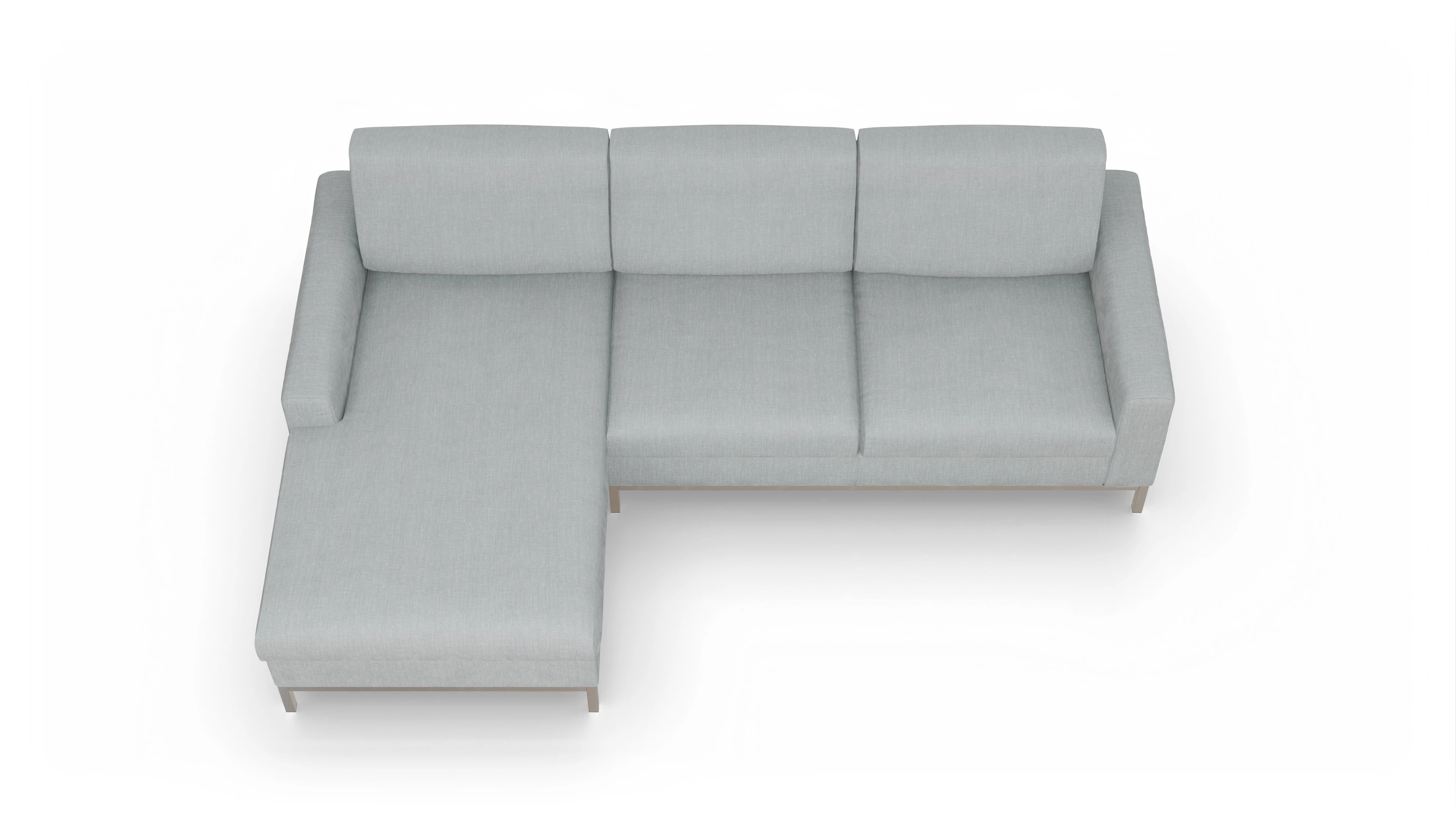 Ansicht des Produktes Paglia Sofa mit Rec links in Stoff grau