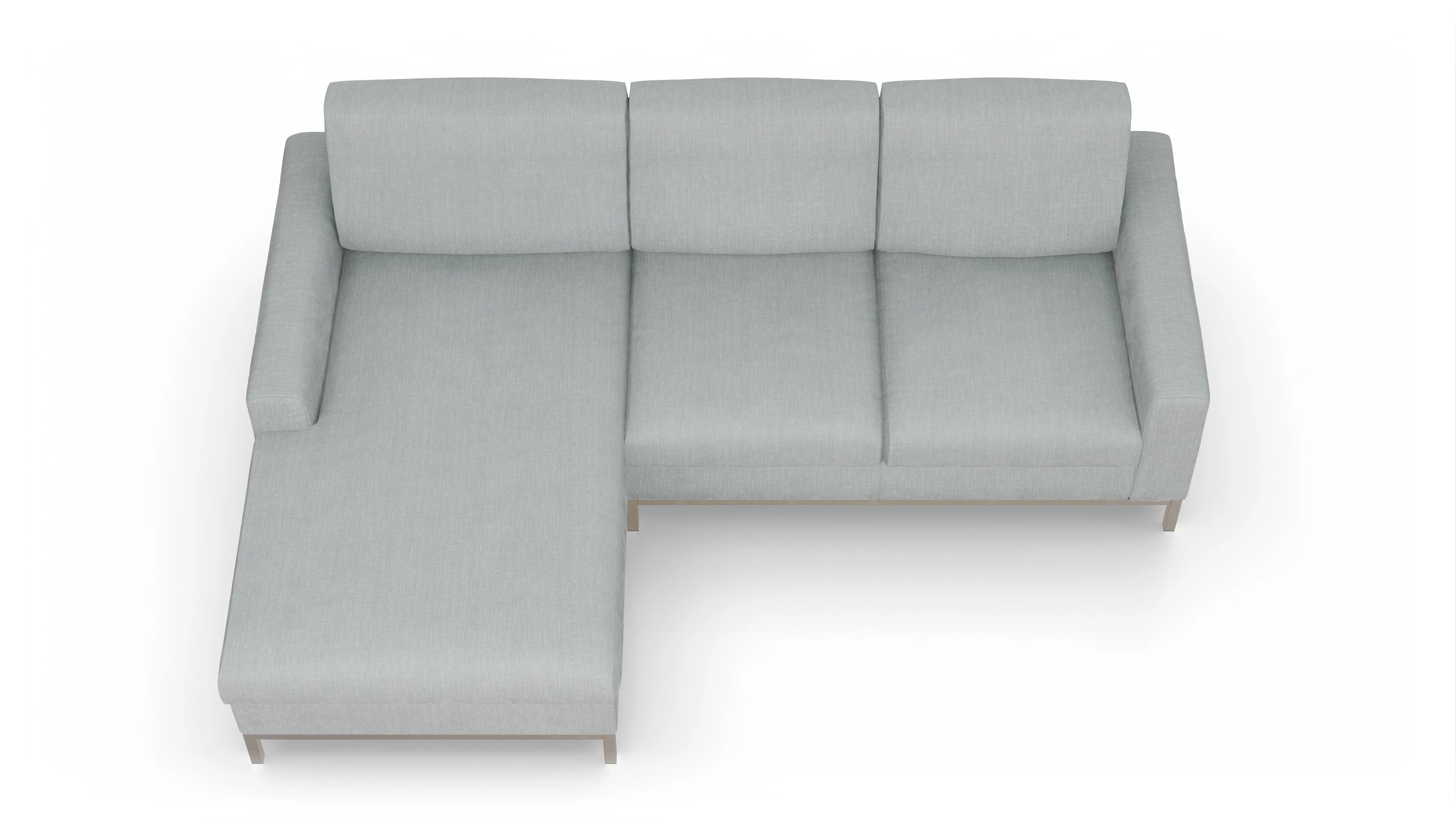 Ansicht des Produktes Paglia Sofa mit Rec links in Stoff grau