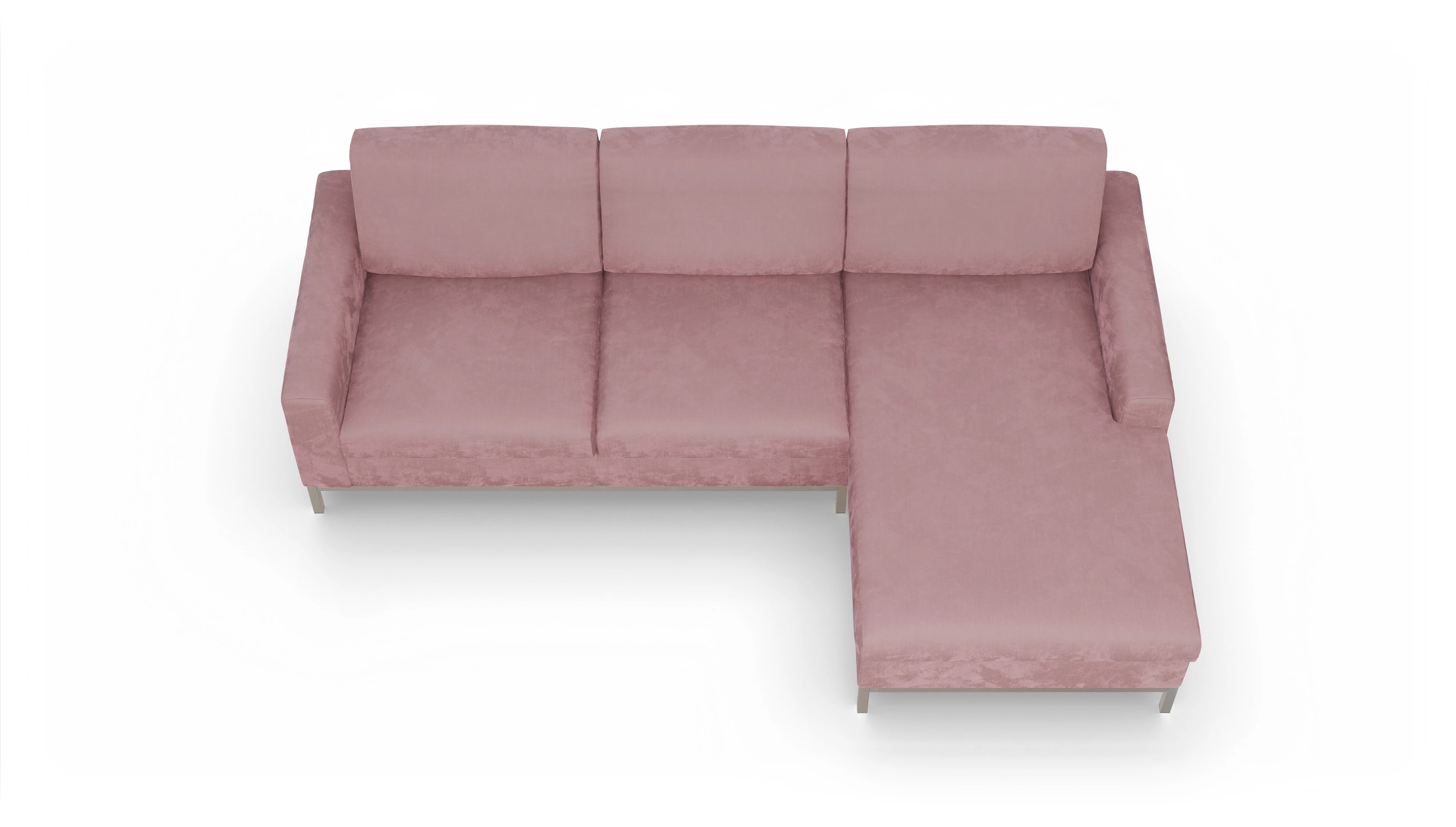 Ansicht des Produktes Paglia Sofa mit Rec rechts in Stoff rot