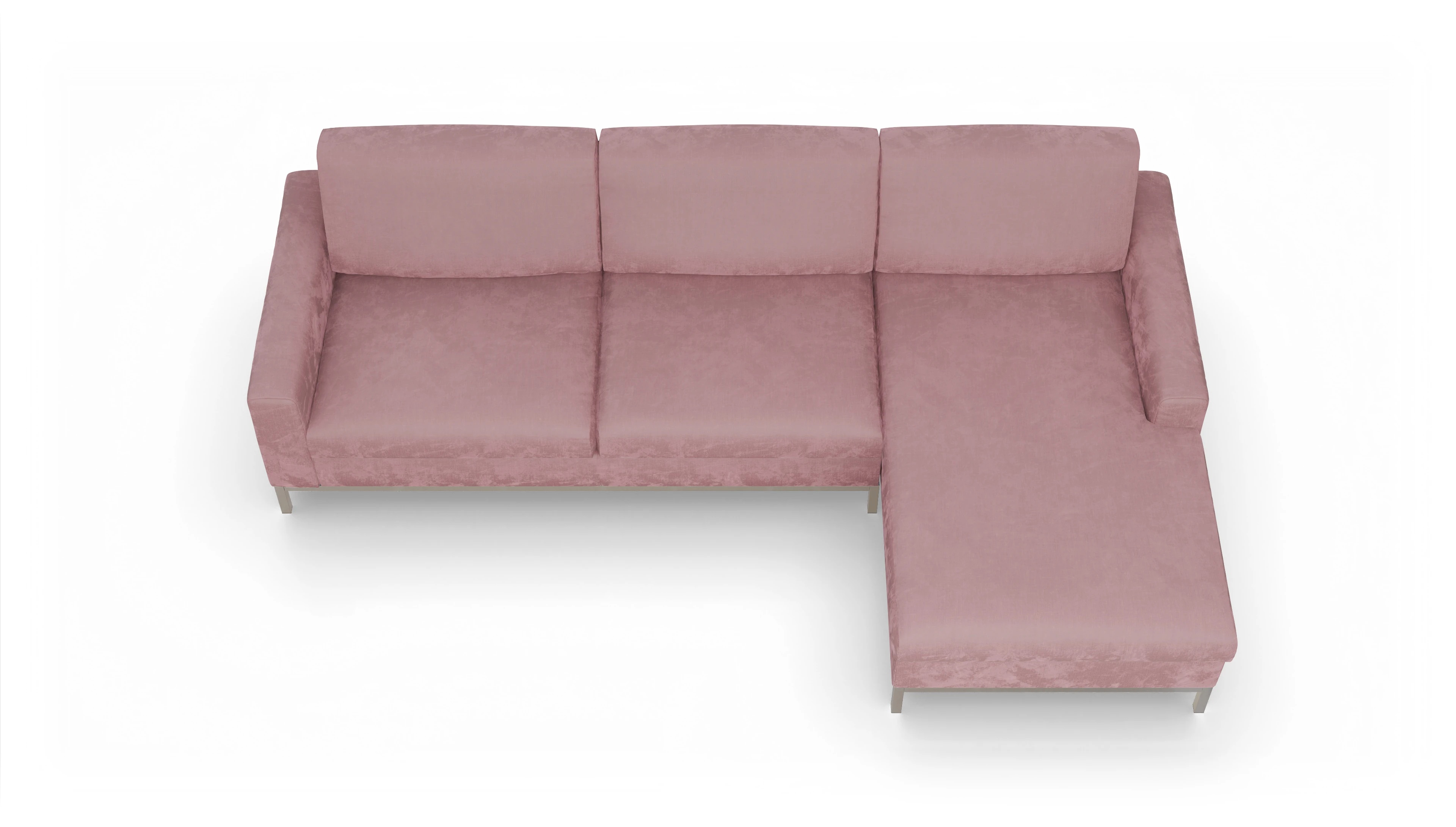 Ansicht des Produktes Paglia Sofa mit Rec rechts in Stoff rot