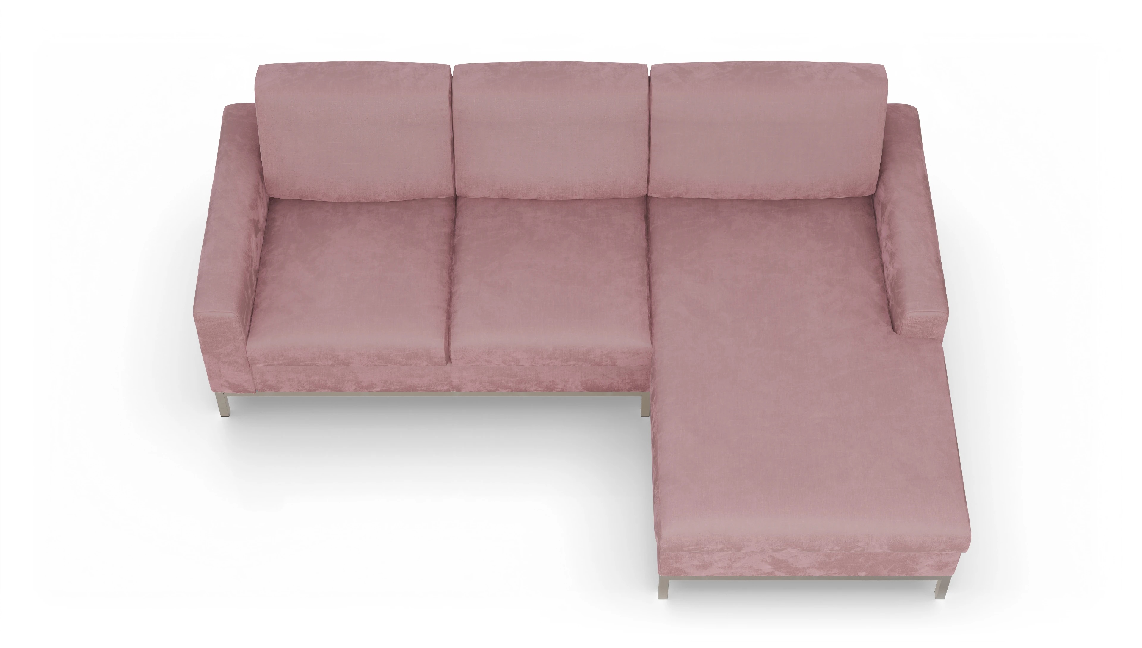 Eck-Schlafsofa Paglia in Stoff Ansicht des Produktes Paglia Sofa mit Rec rechts in Stoff rot