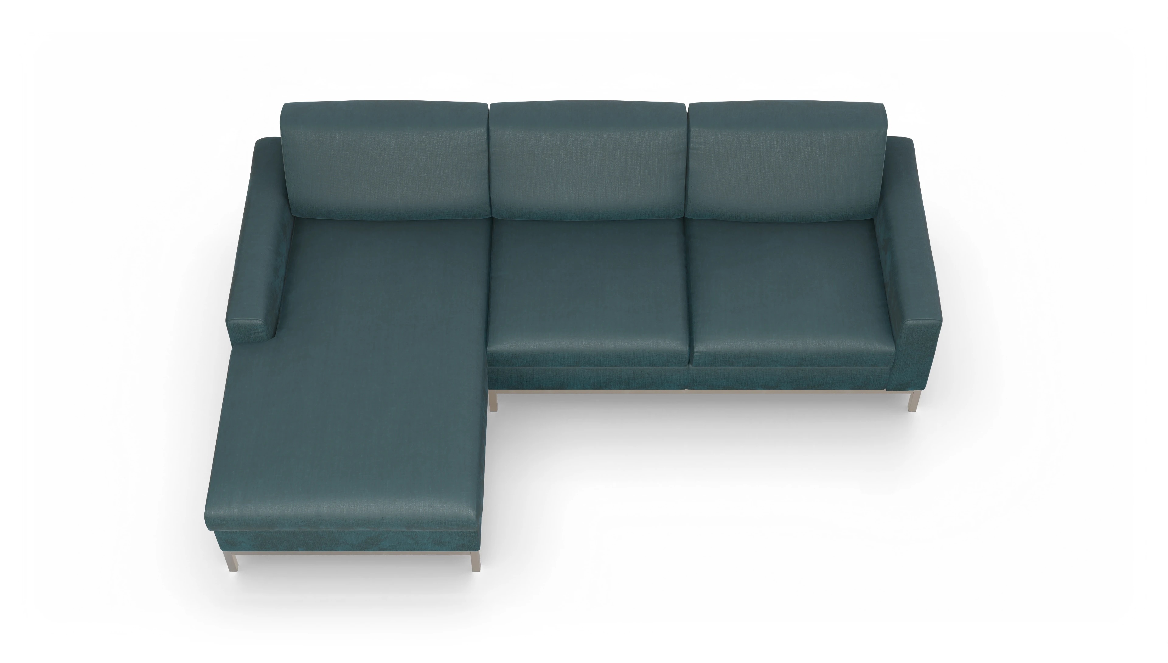 Ansicht des Produktes Paglia Sofa mit Rec links in Stoff grün