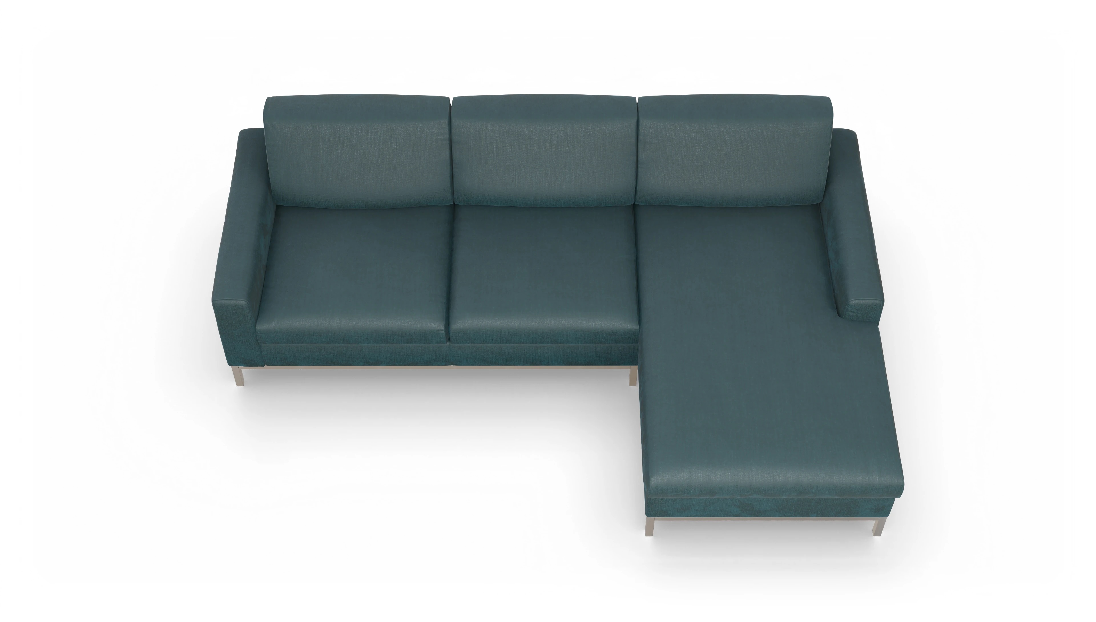 Ansicht des Produktes Paglia Sofa mit Rec rechts in Stoff grün